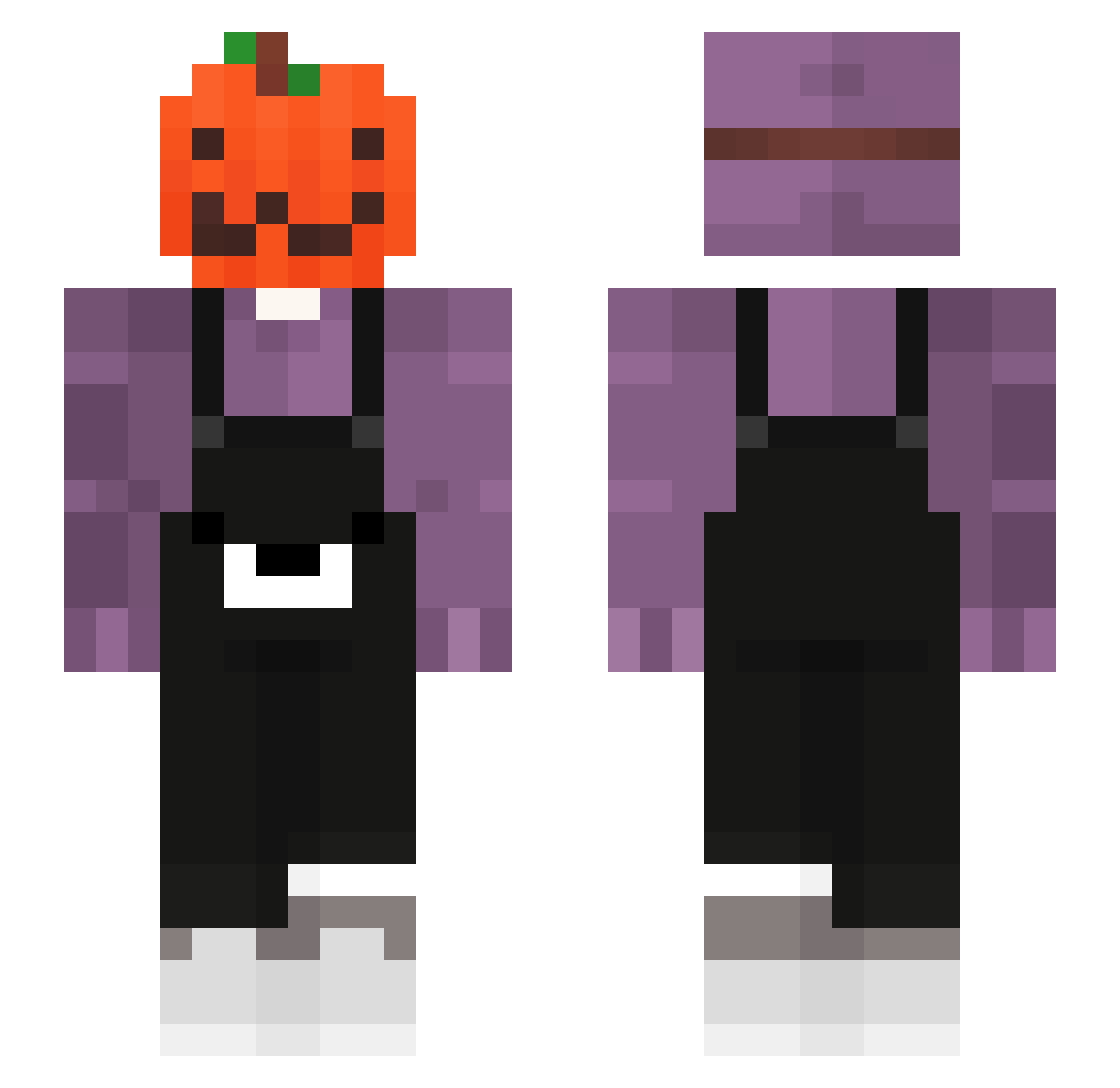zethaerix Minecraft skin, front and back view
