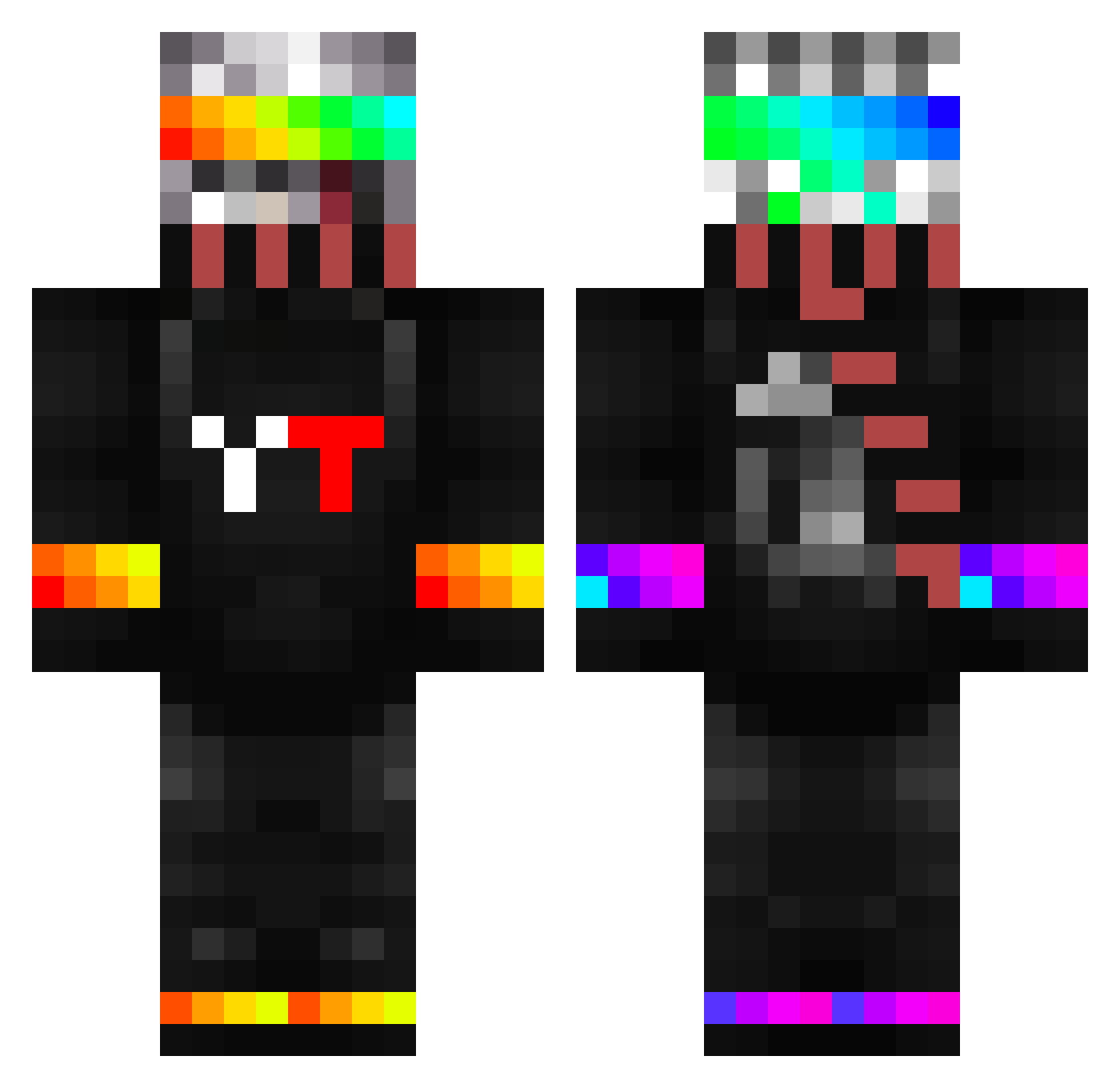 spark2k06 Minecraft skin, front and back view
