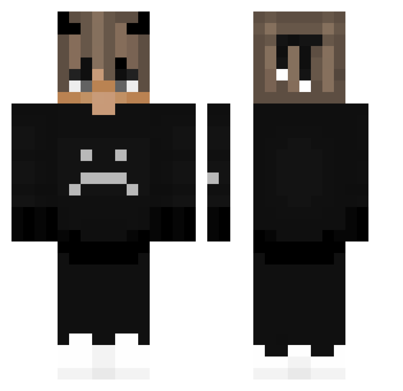 LilZpakz Minecraft skin, front and back view