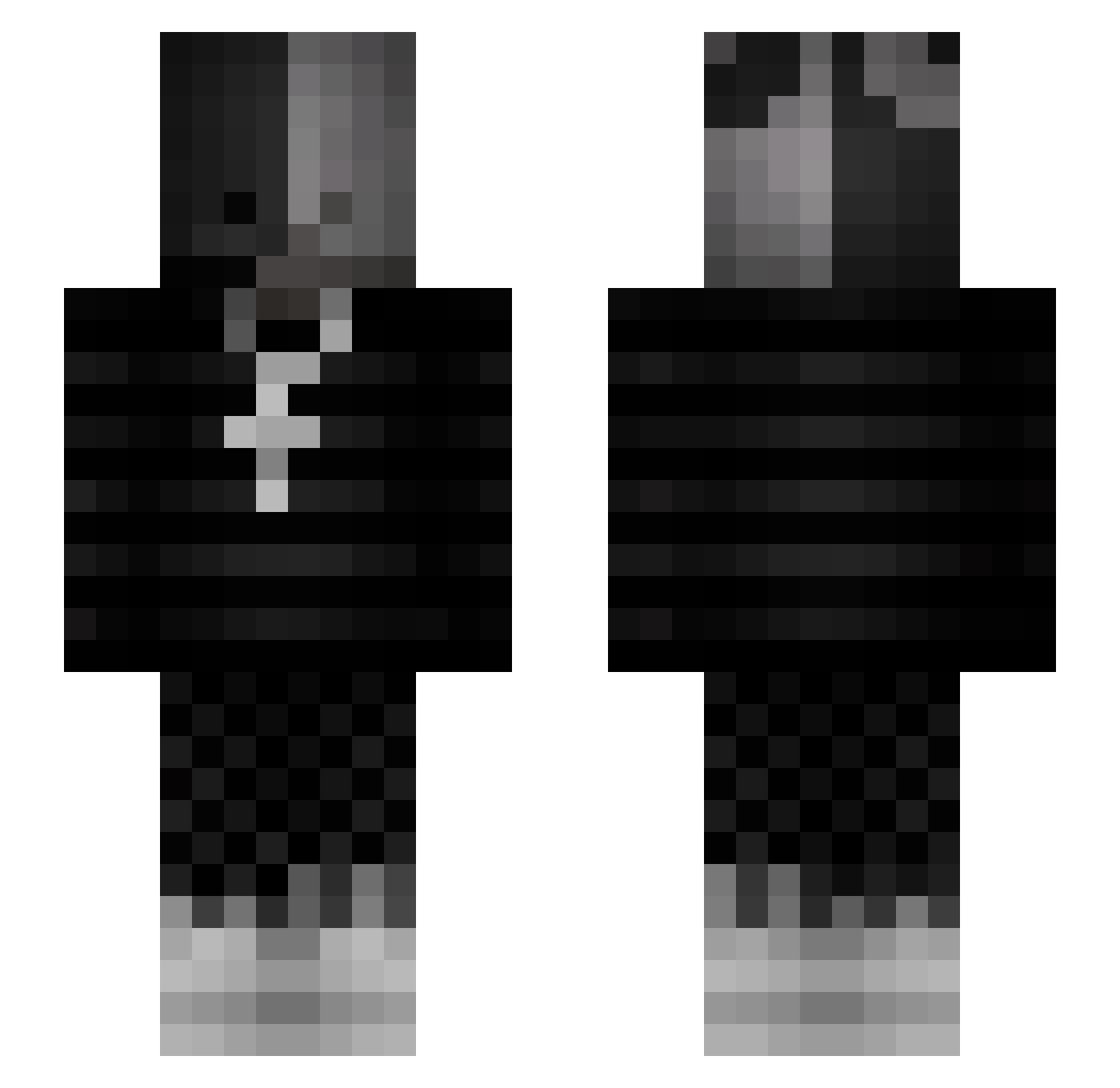 _Sky__I Minecraft skin, front and back view