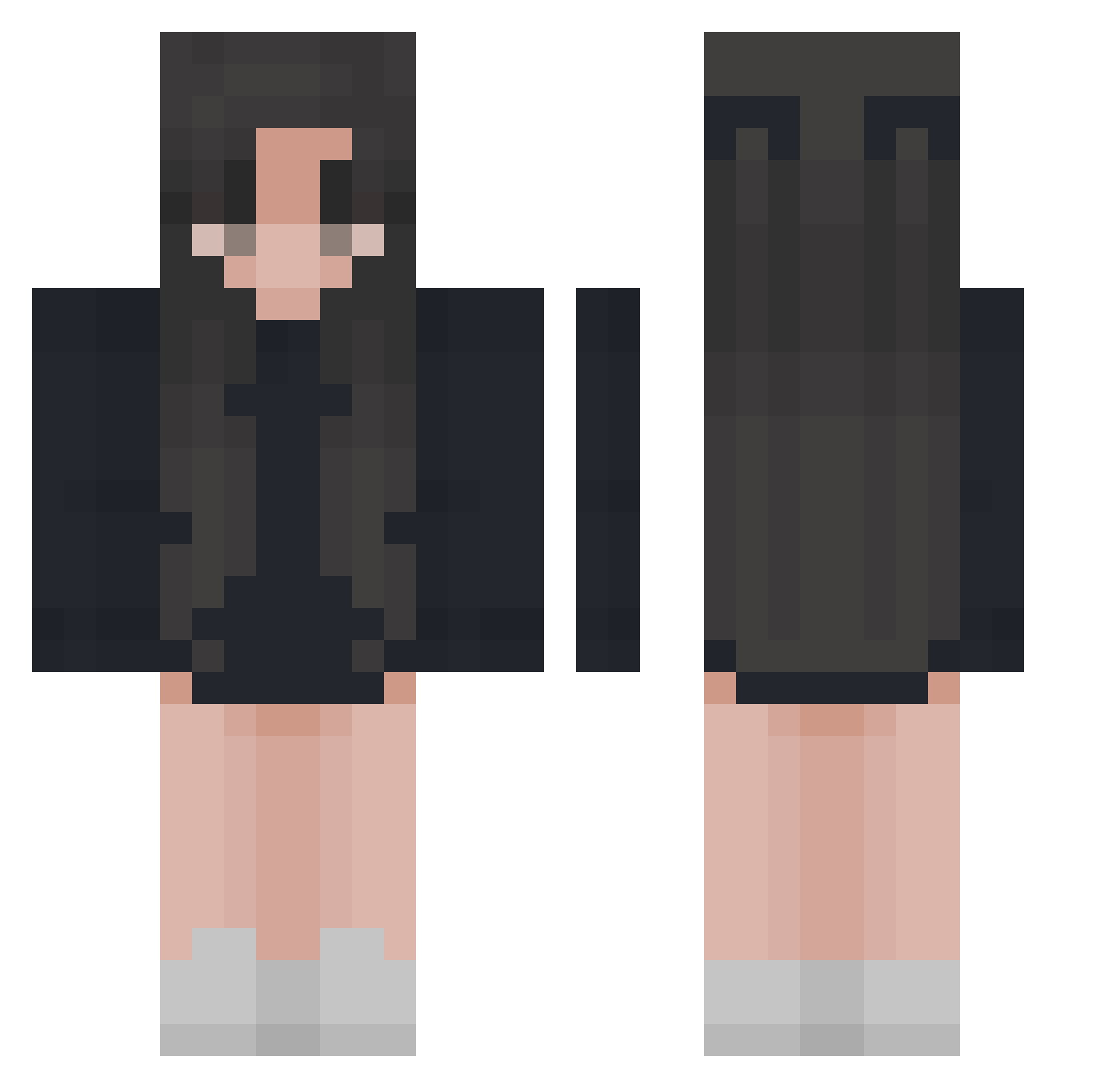 Zdft Minecraft skin, front and back view