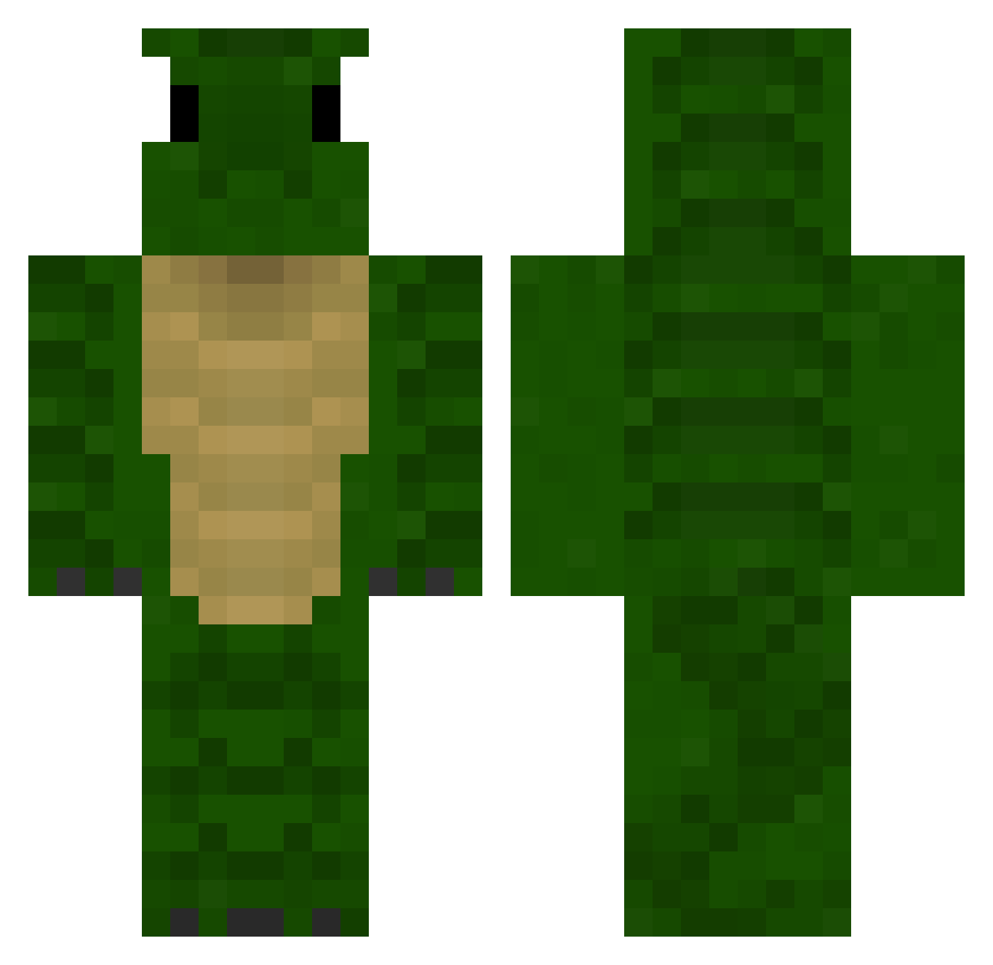 dinosaur333 Minecraft skin, front and back view