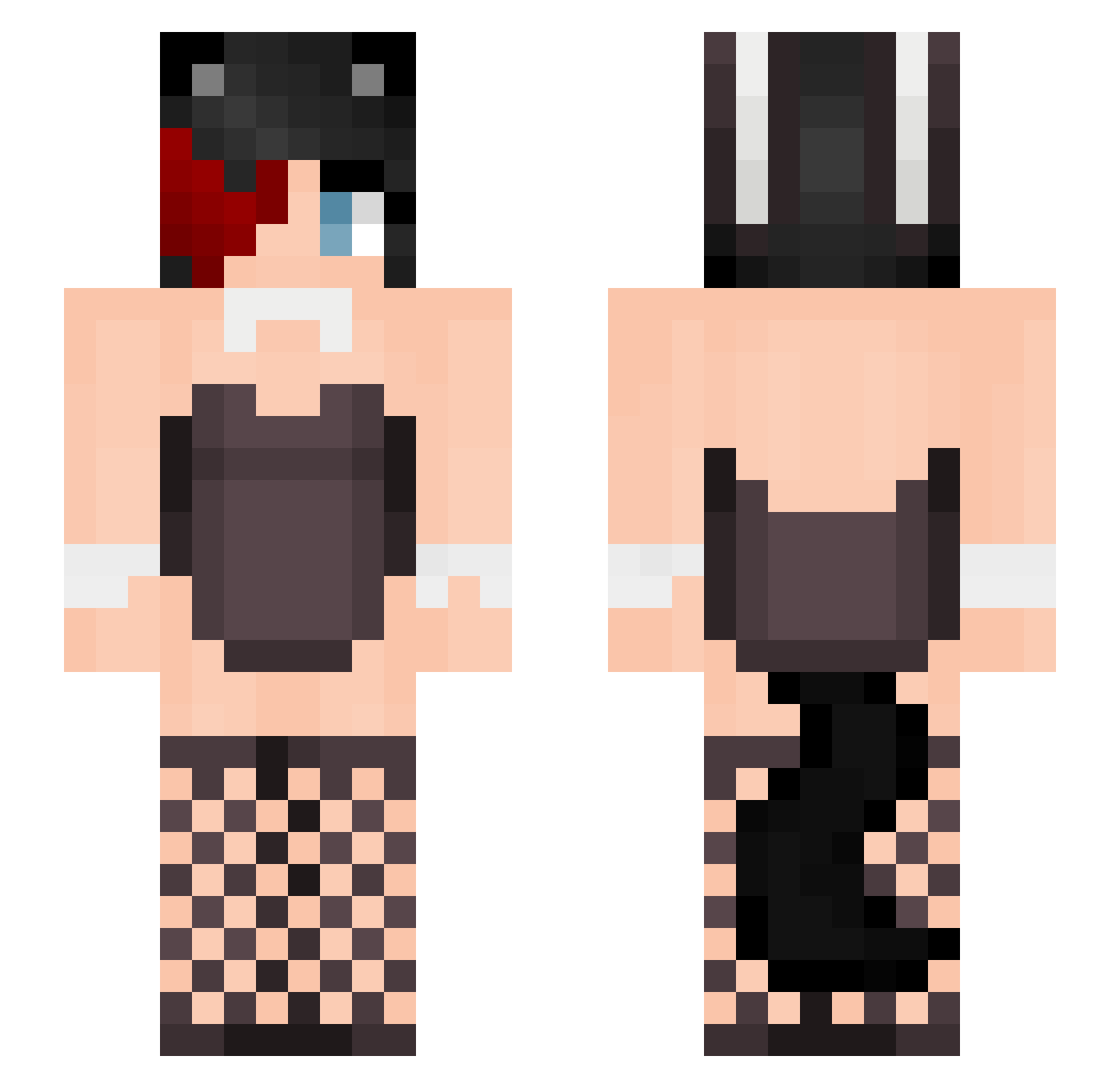 TYLIgamer Minecraft skin, front and back view