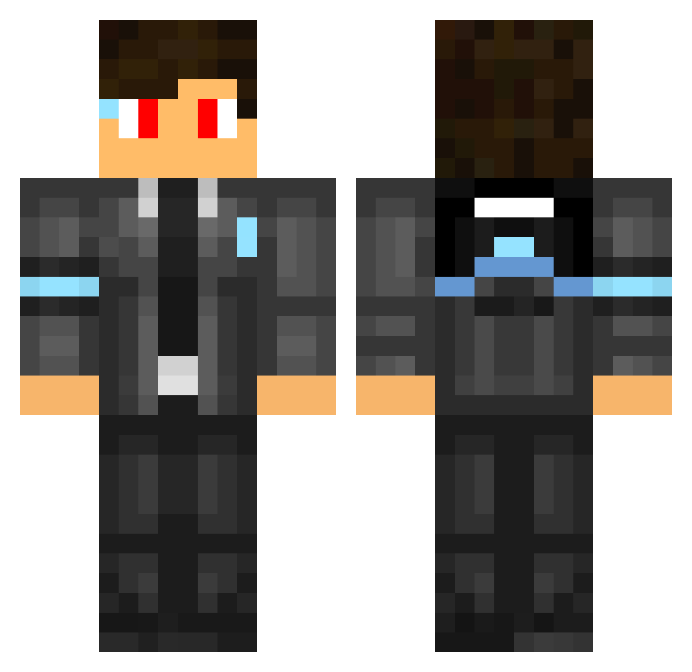 Scorpio_Nick Minecraft skin, front and back view