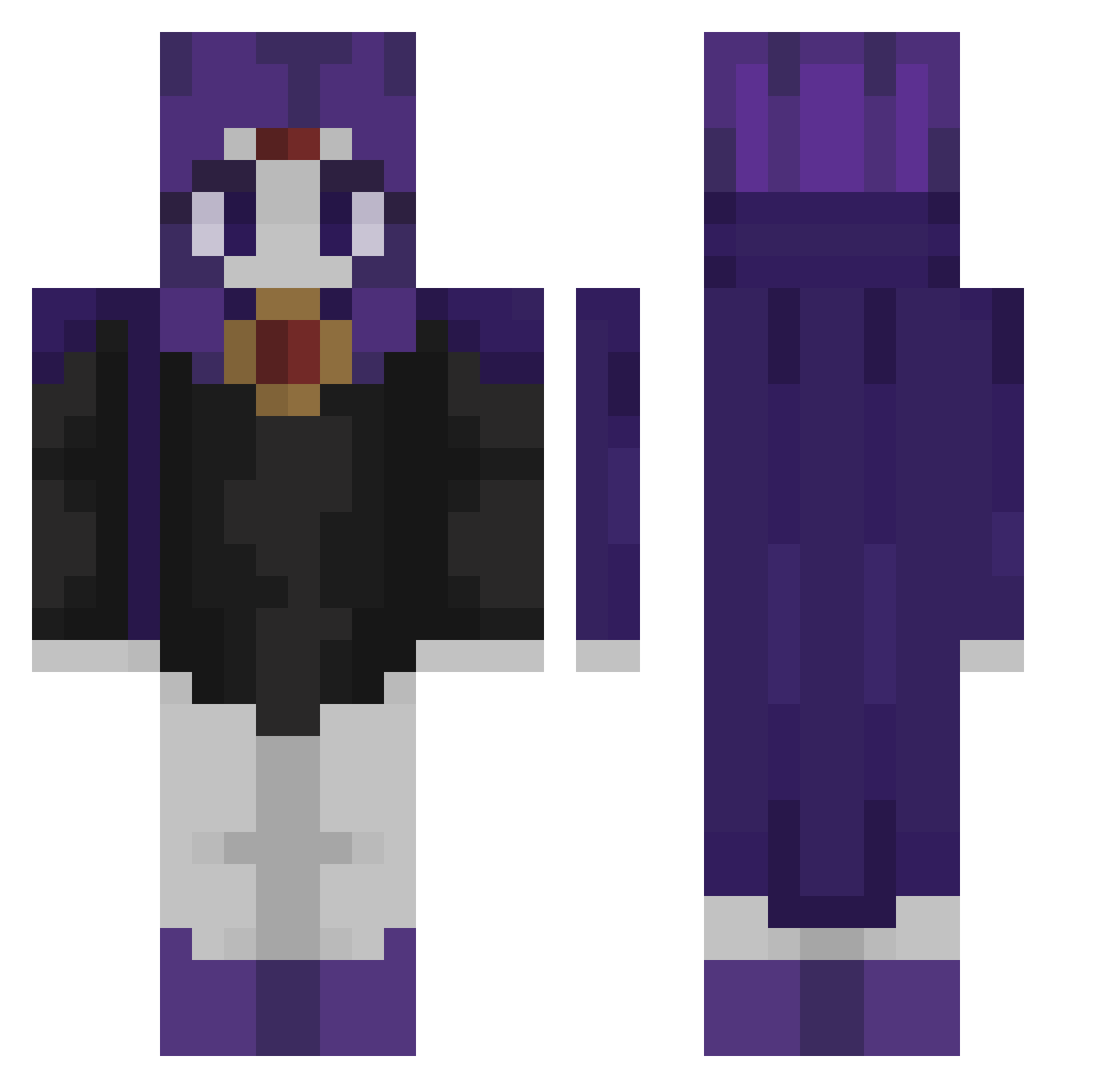 IT_IS_THE_RABBIT Minecraft skin, front and back view