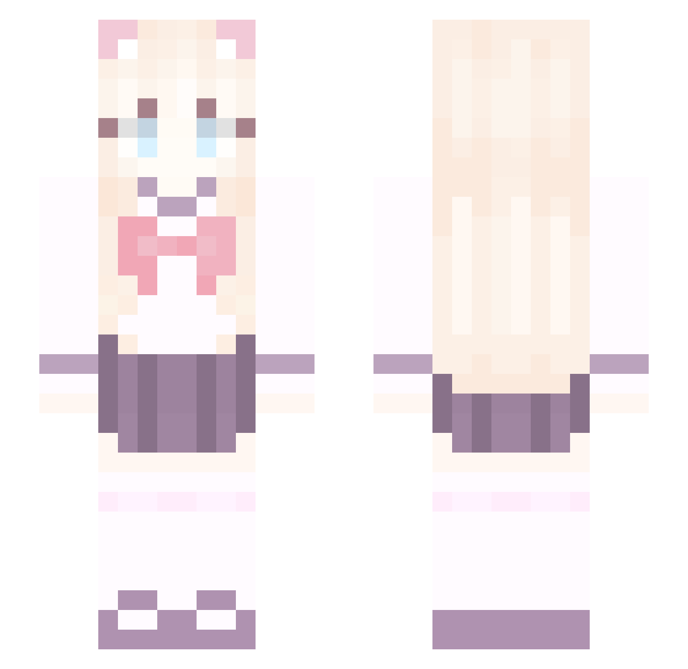 NicoAcg Minecraft skin, front and back view