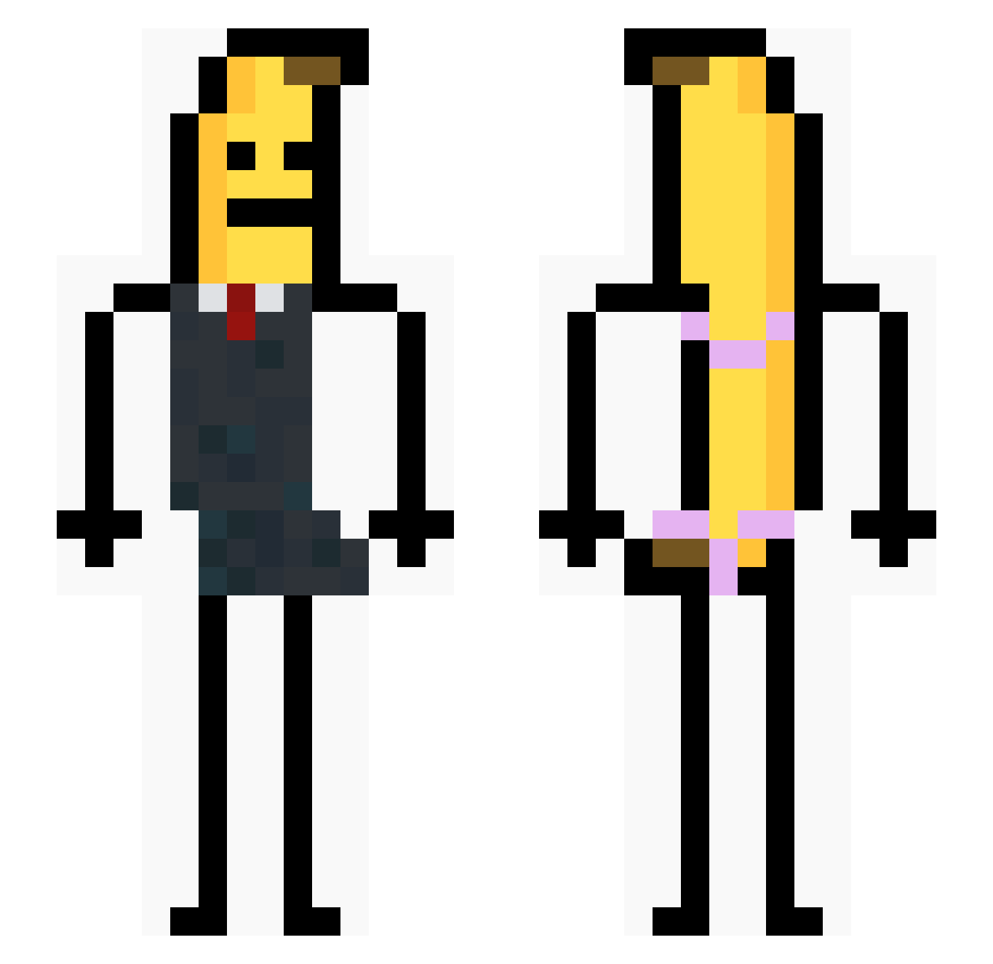 __TheBananaMan__ Minecraft skin, front and back view