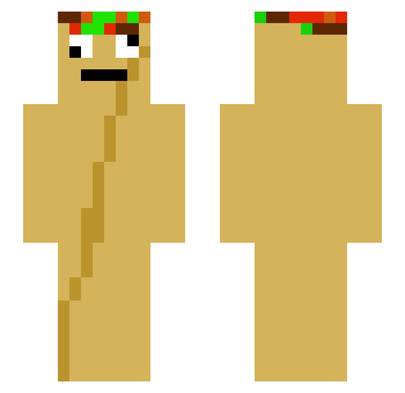 Whynotburrito Minecraft skin, front and back view