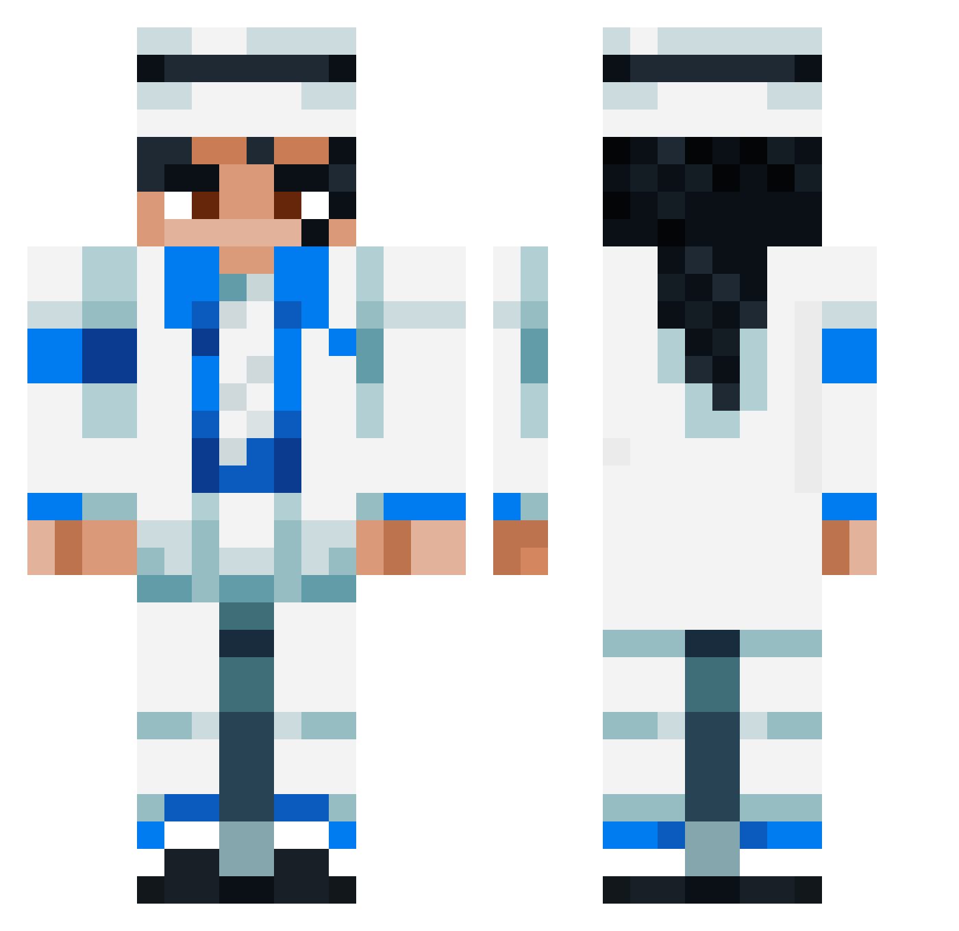 AlfieOliver Minecraft skin, front and back view