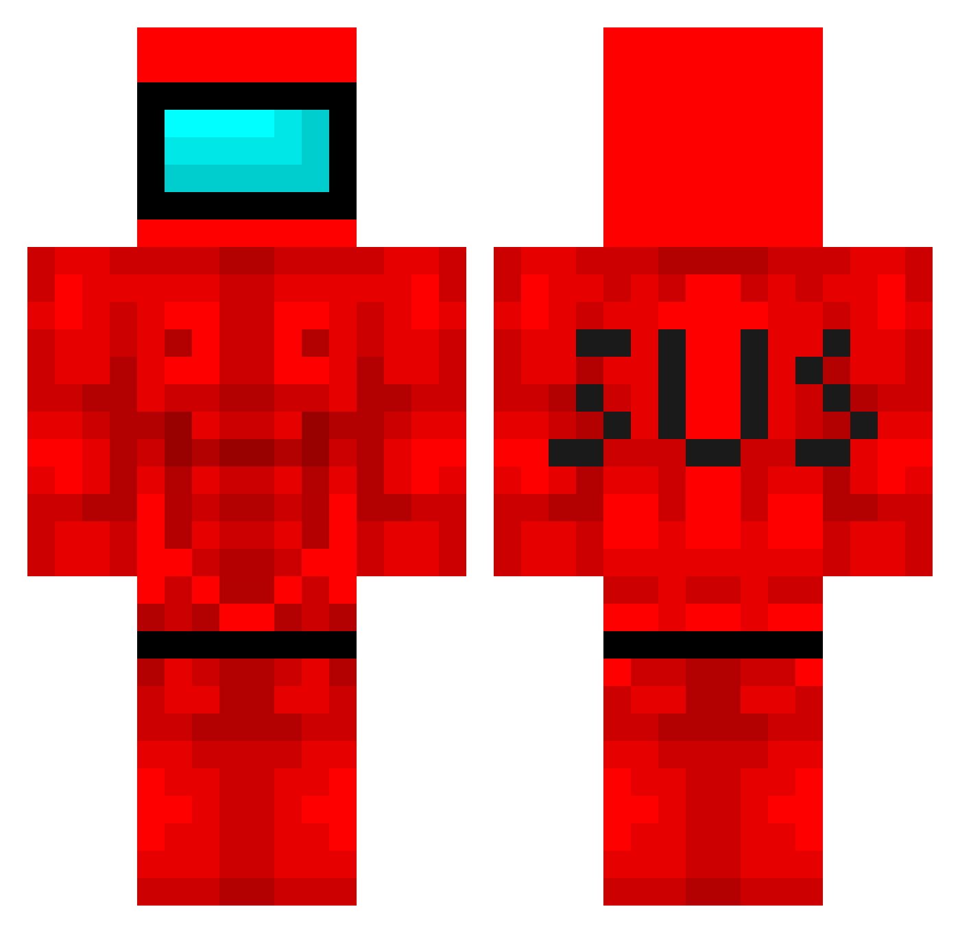 Almacraft10 Minecraft skin, front and back view