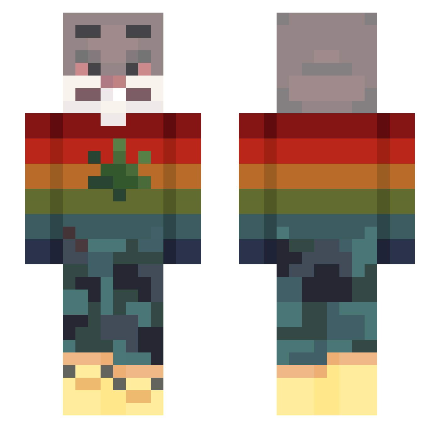 RANKEDBOOSTING Minecraft skin, front and back view