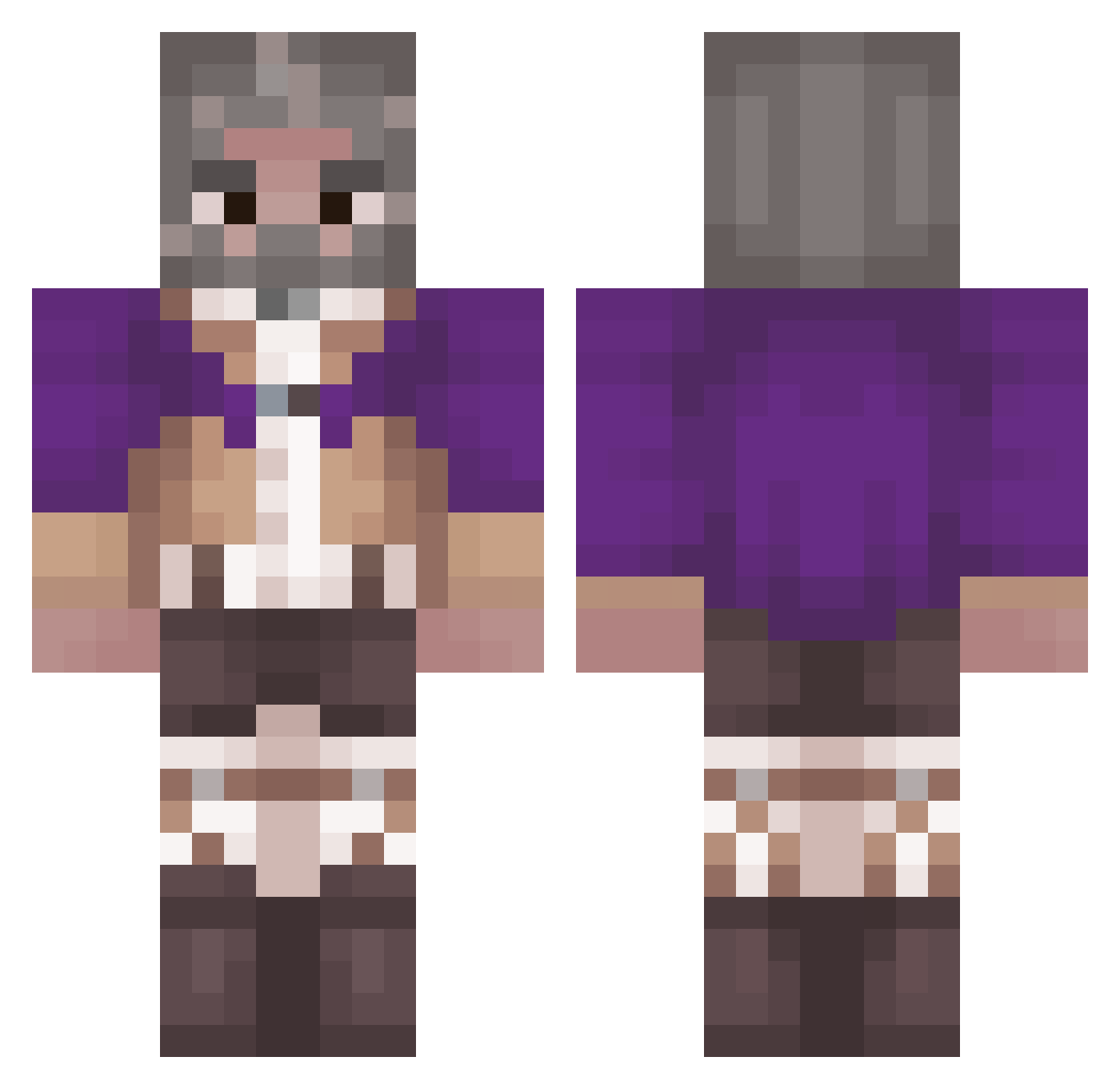 not_aMimic_ Minecraft skin, front and back view
