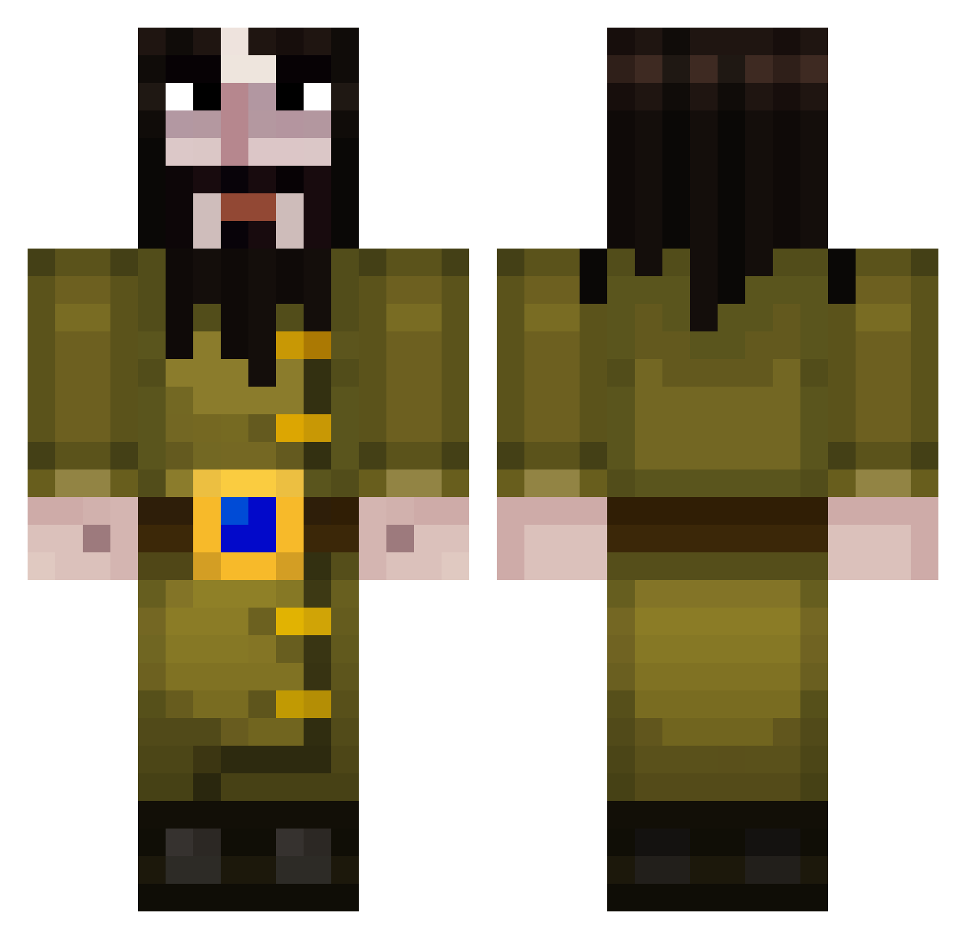 ImperialLeague Minecraft skin, front and back view