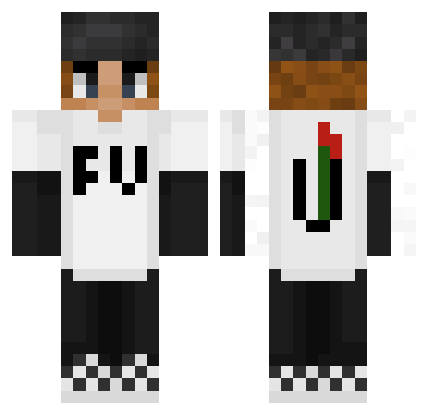 iqnsw Minecraft skin, front and back view