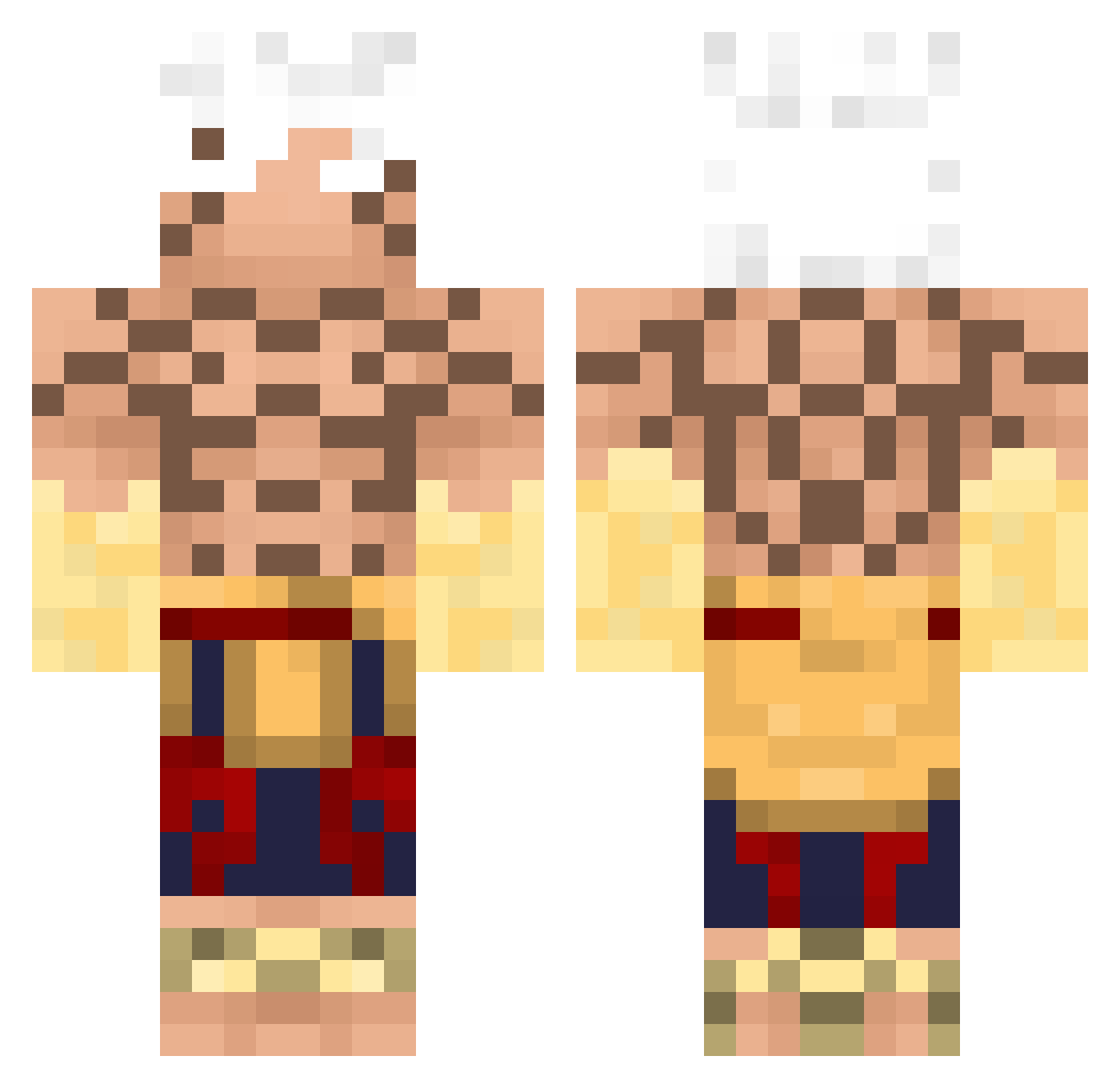 abungawunga Minecraft skin, front and back view