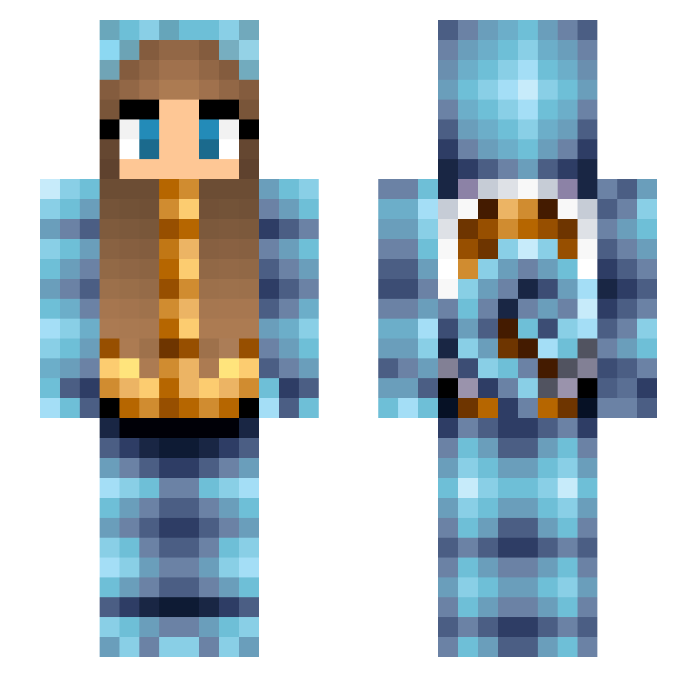 Magdalena Minecraft skin, front and back view