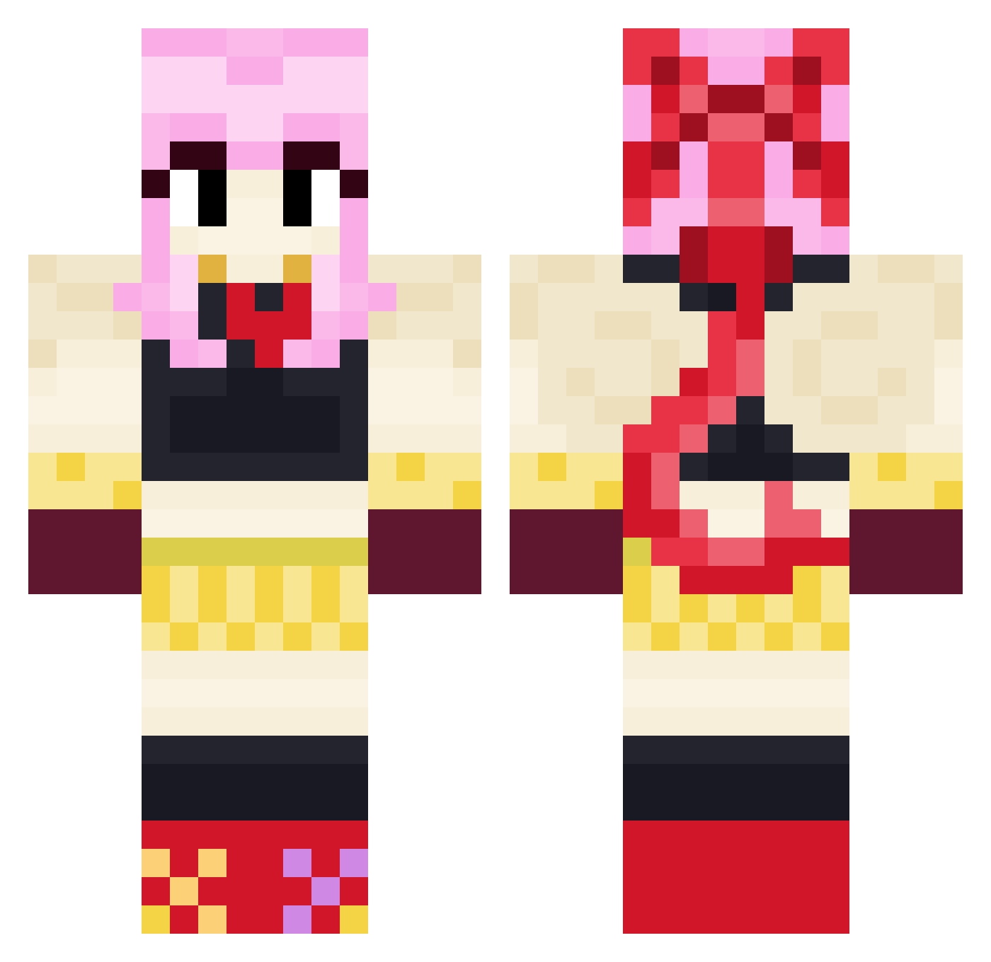 Asafzii Minecraft skin, front and back view