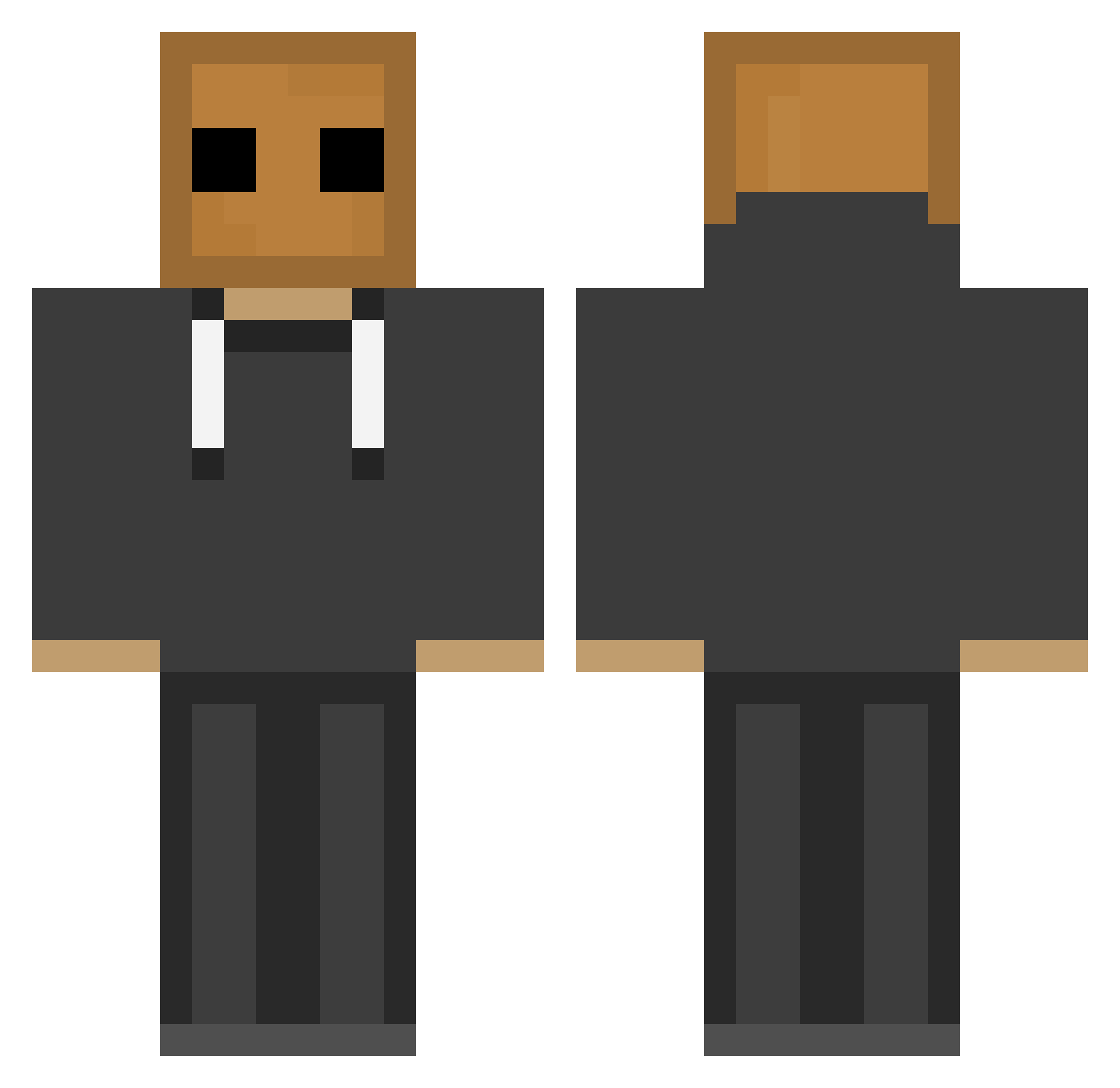 chriskopflos Minecraft skin, front and back view