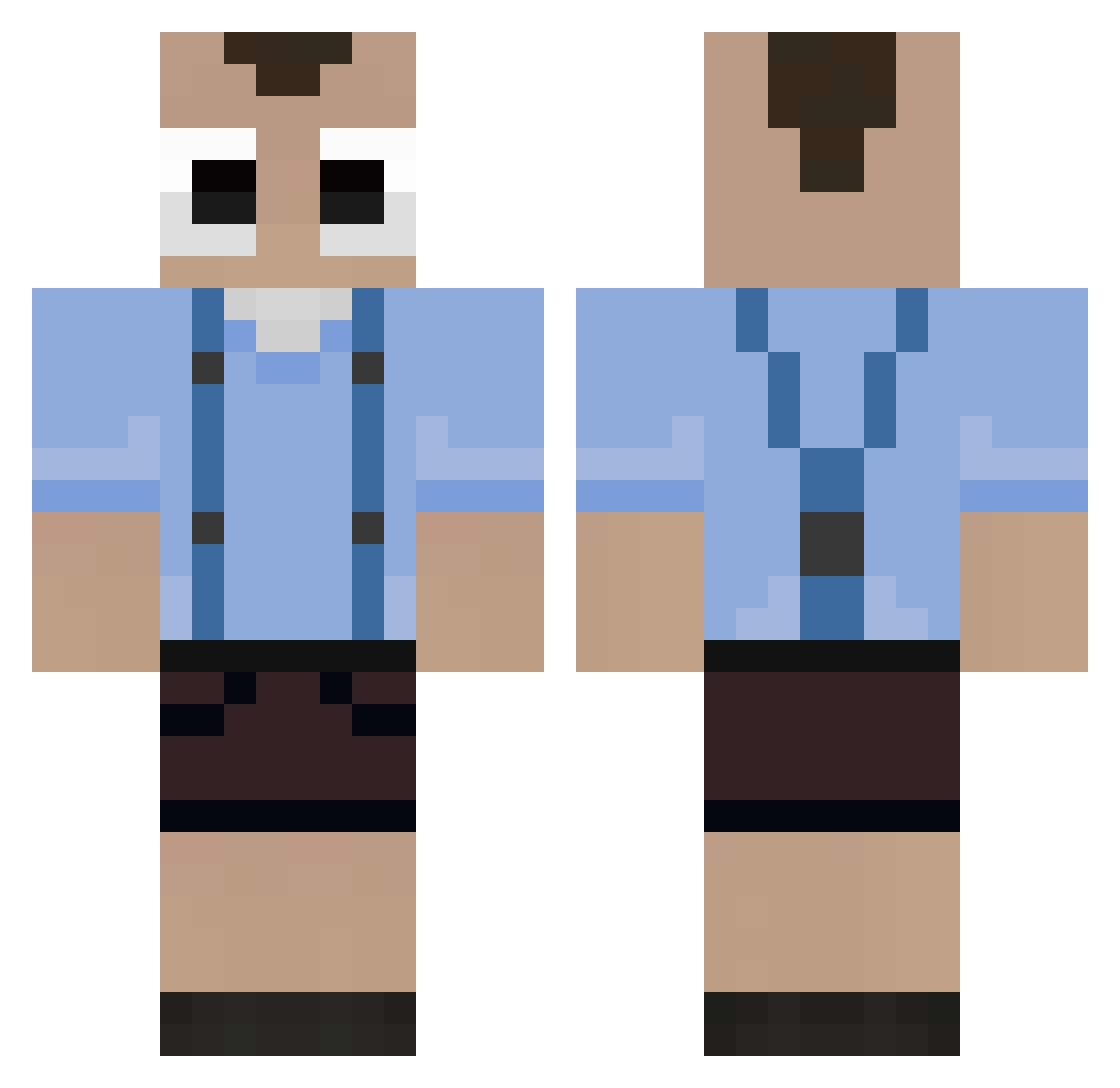 landoispapi Minecraft skin, front and back view