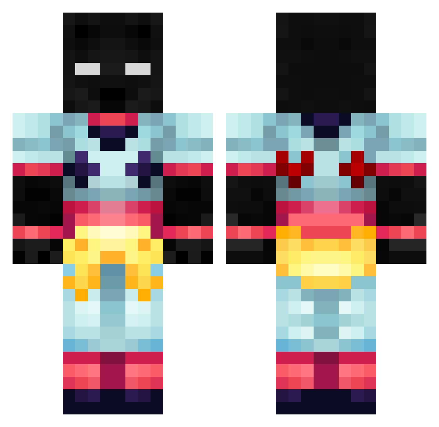iJhxnys Minecraft skin, front and back view