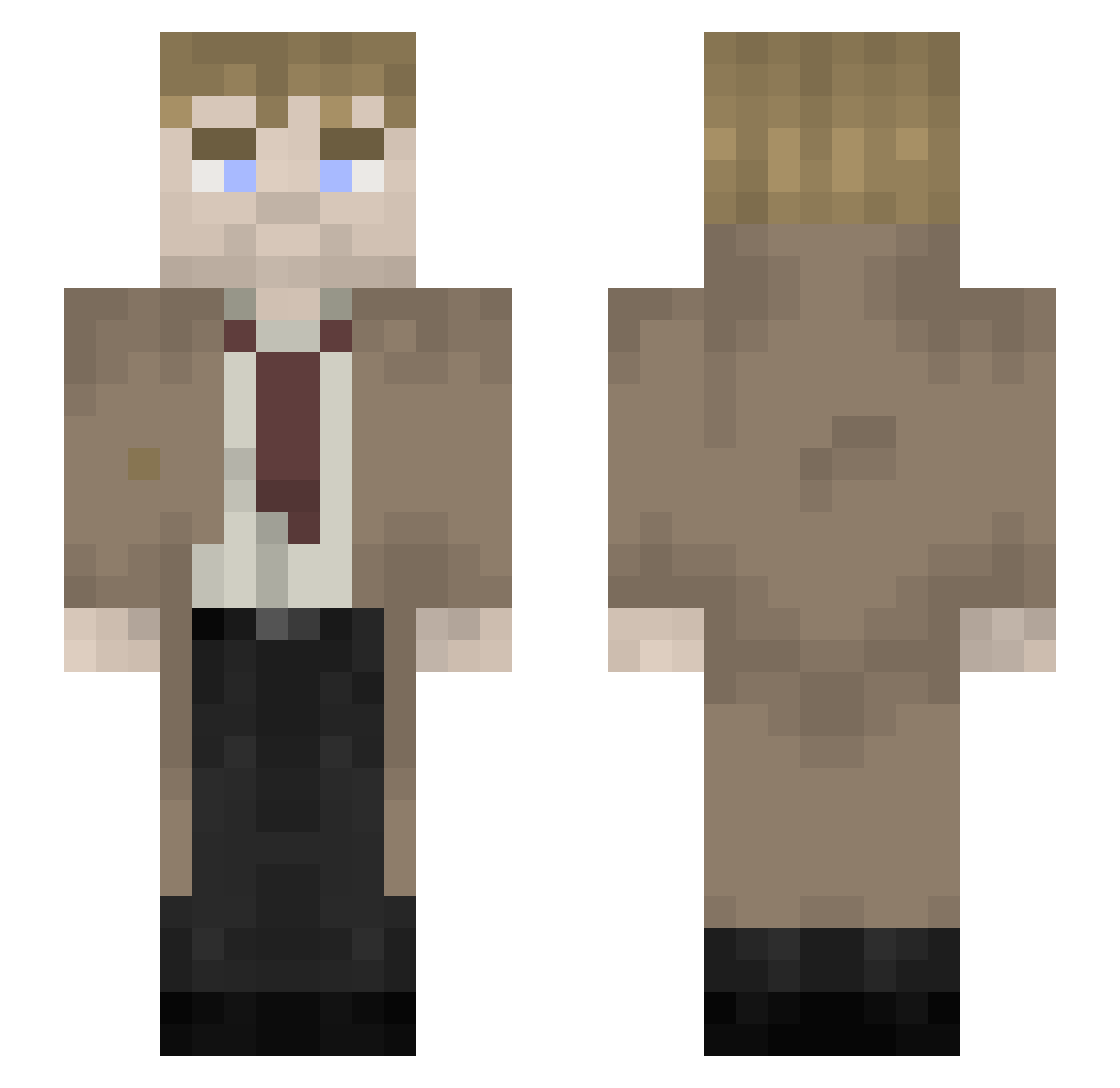 m7mdxd3s_mx Minecraft skin, front and back view