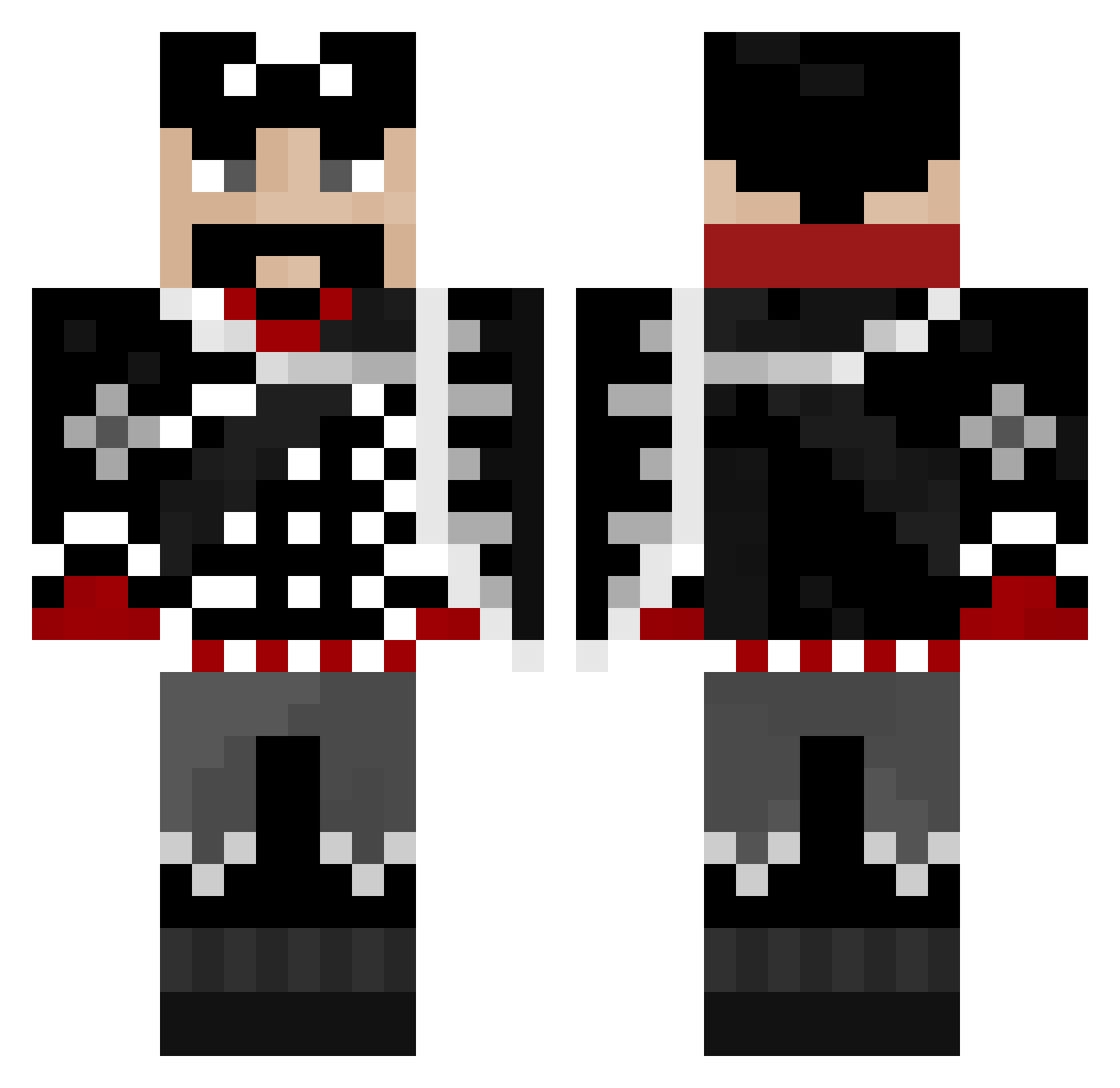 ProneZNoLife Minecraft skin, front and back view