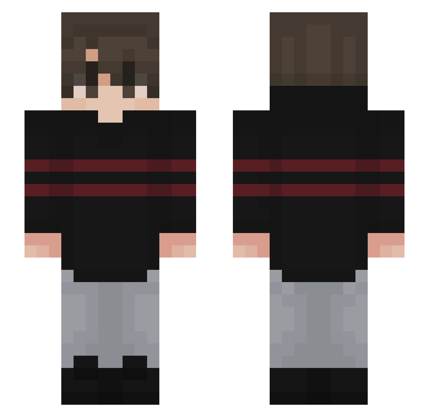 Marmeladen_LP Minecraft skin, front and back view
