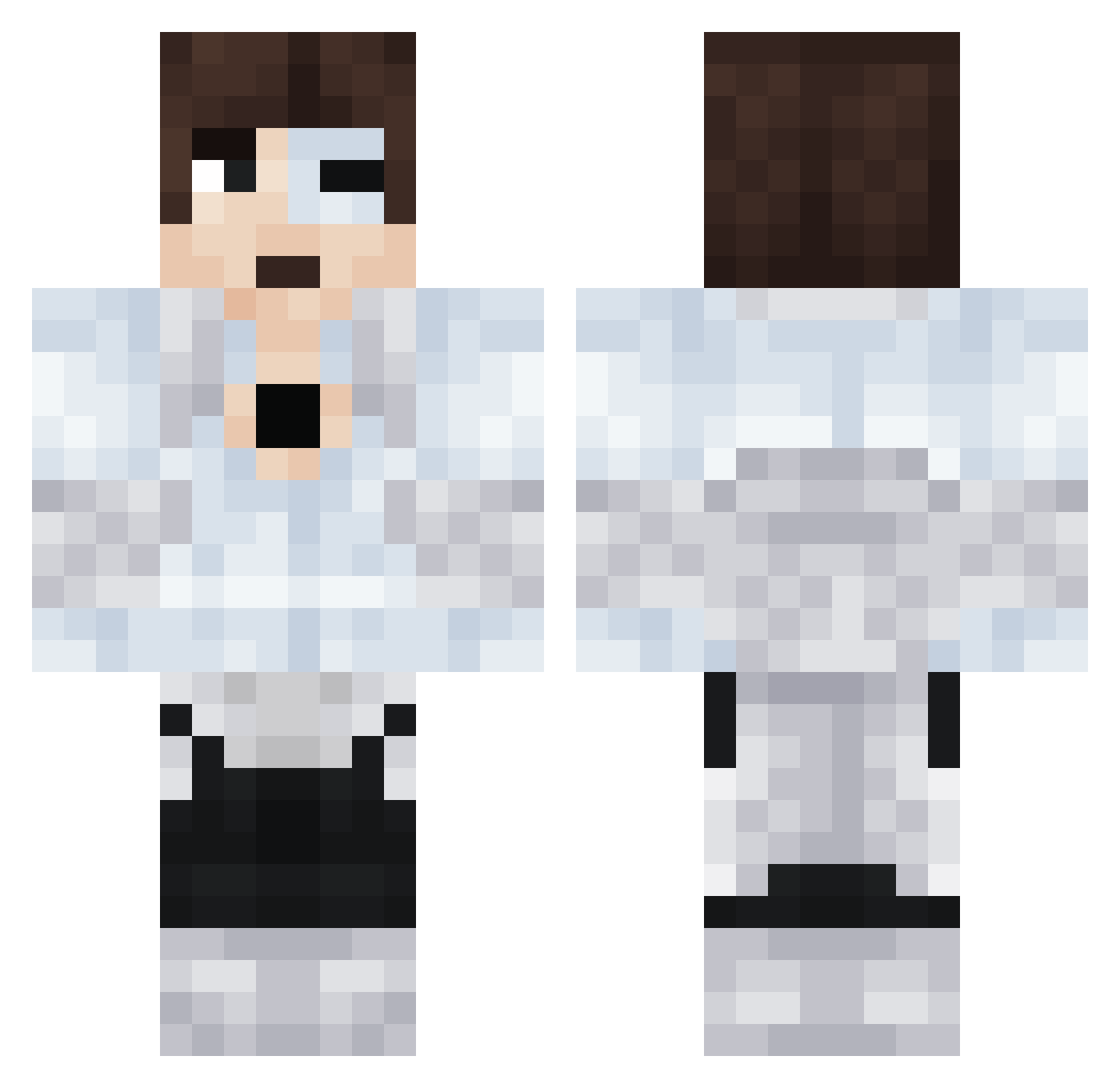 shiestywizard Minecraft skin, front and back view