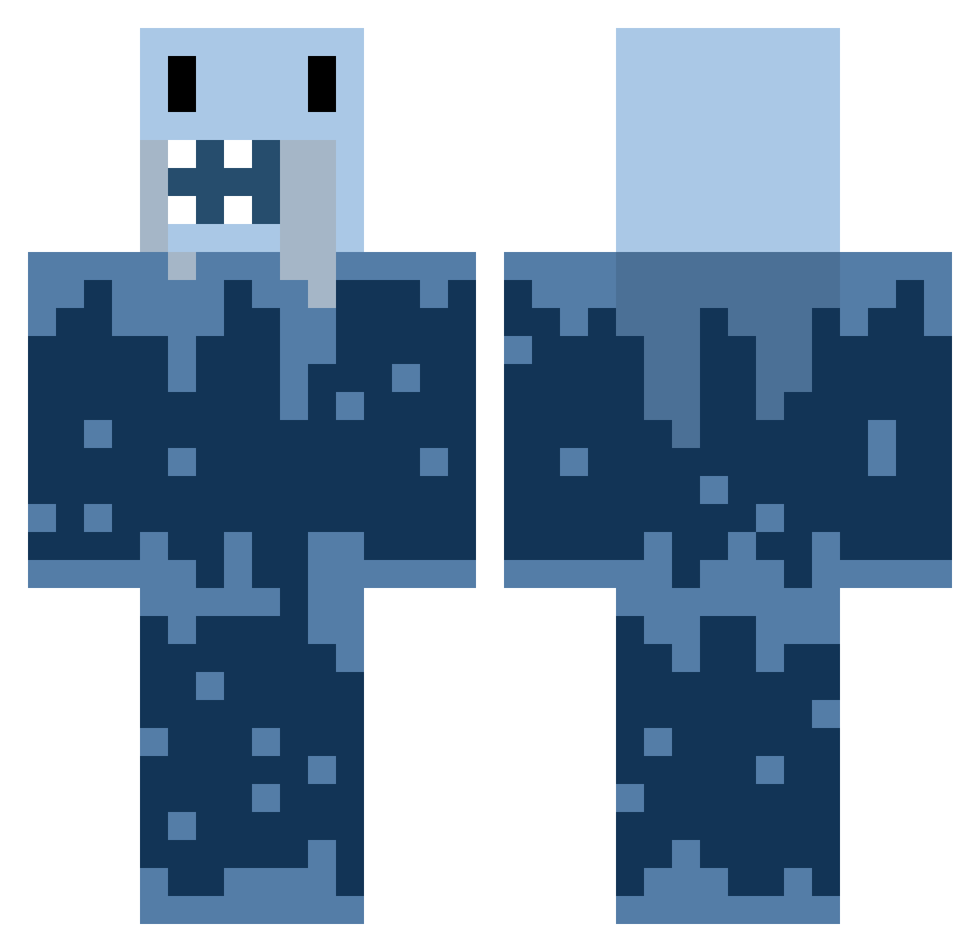 ItexPROM Minecraft skin, front and back view