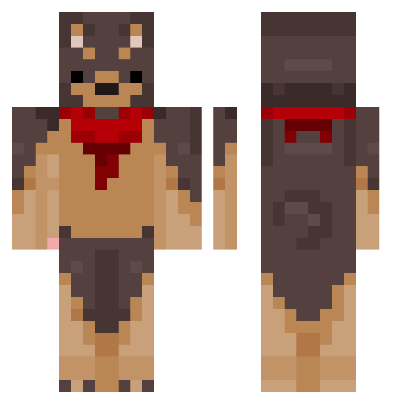 VividPancake14 Minecraft skin, front and back view