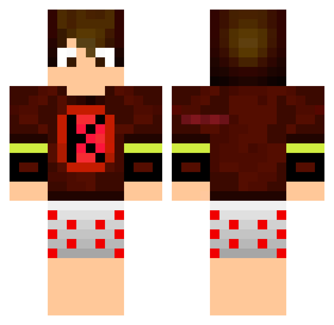 Kaue1202 Minecraft skin, front and back view