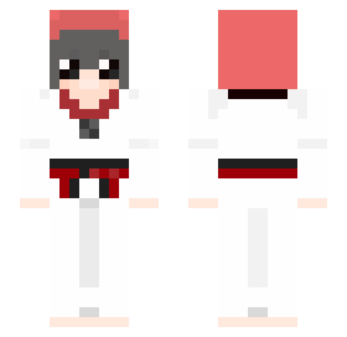 kjd123 Minecraft skin, front and back view