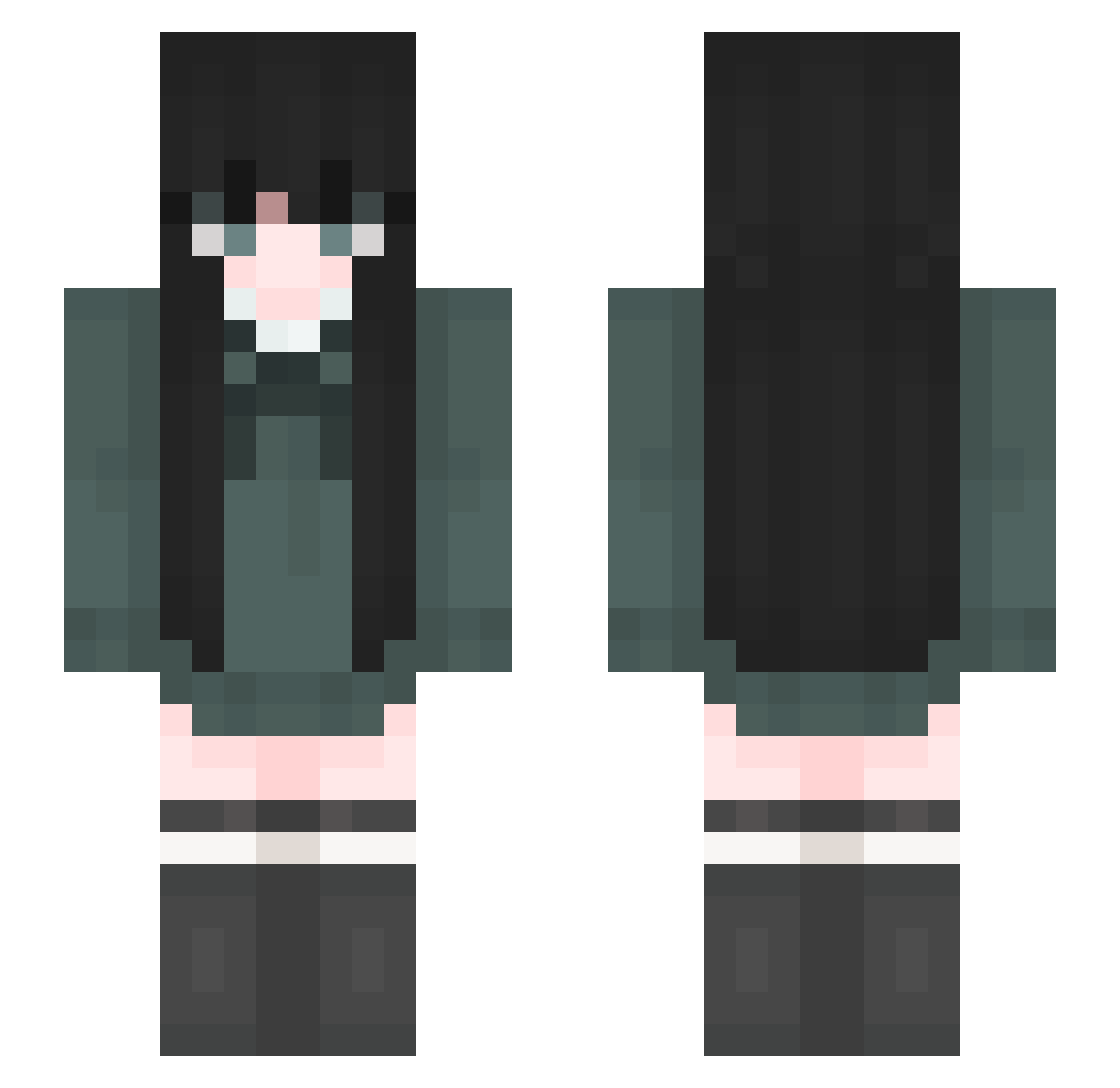 yoLRANL Minecraft skin, front and back view