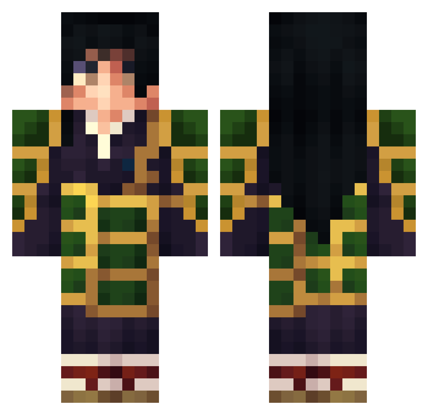 Big_Large_Gamer Minecraft skin, front and back view
