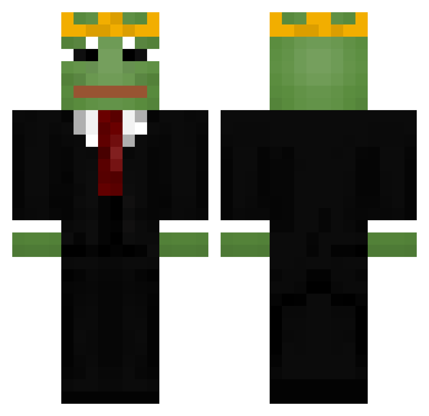 YoureSlow Minecraft skin, front and back view