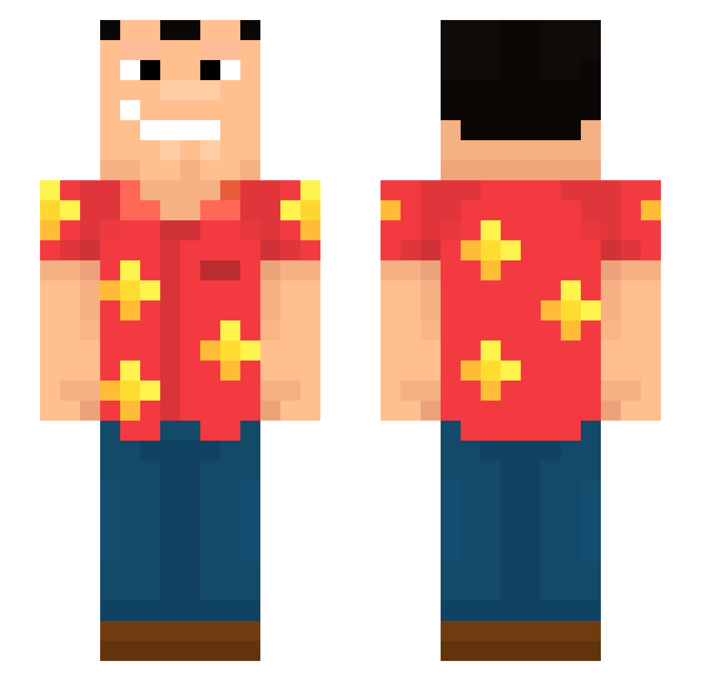 hjaller21 Minecraft skin, front and back view