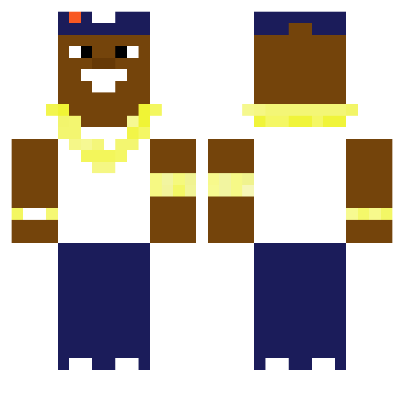 SkyMatrix2 Minecraft skin, front and back view