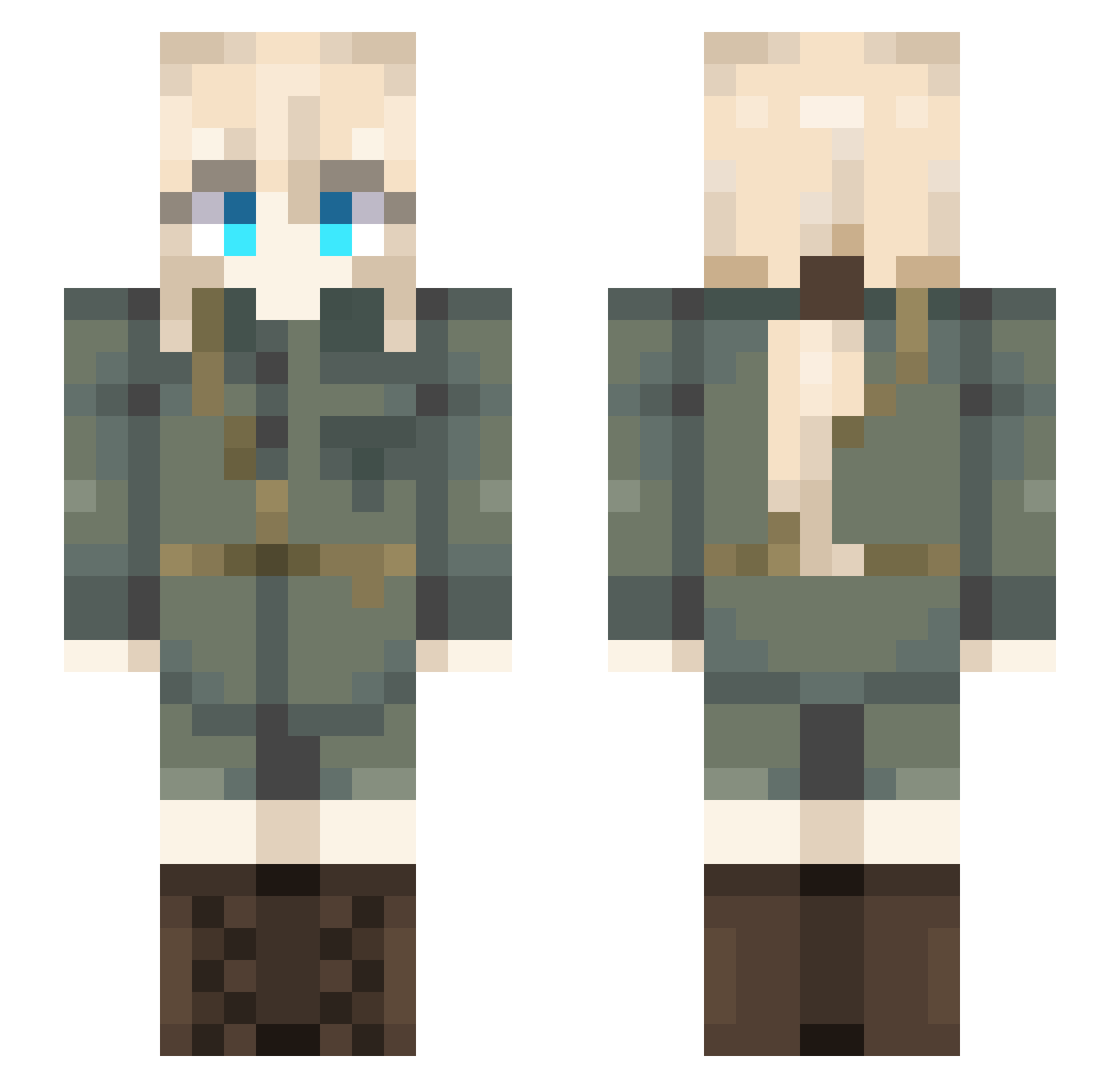 MikeLB0 Minecraft skin, front and back view