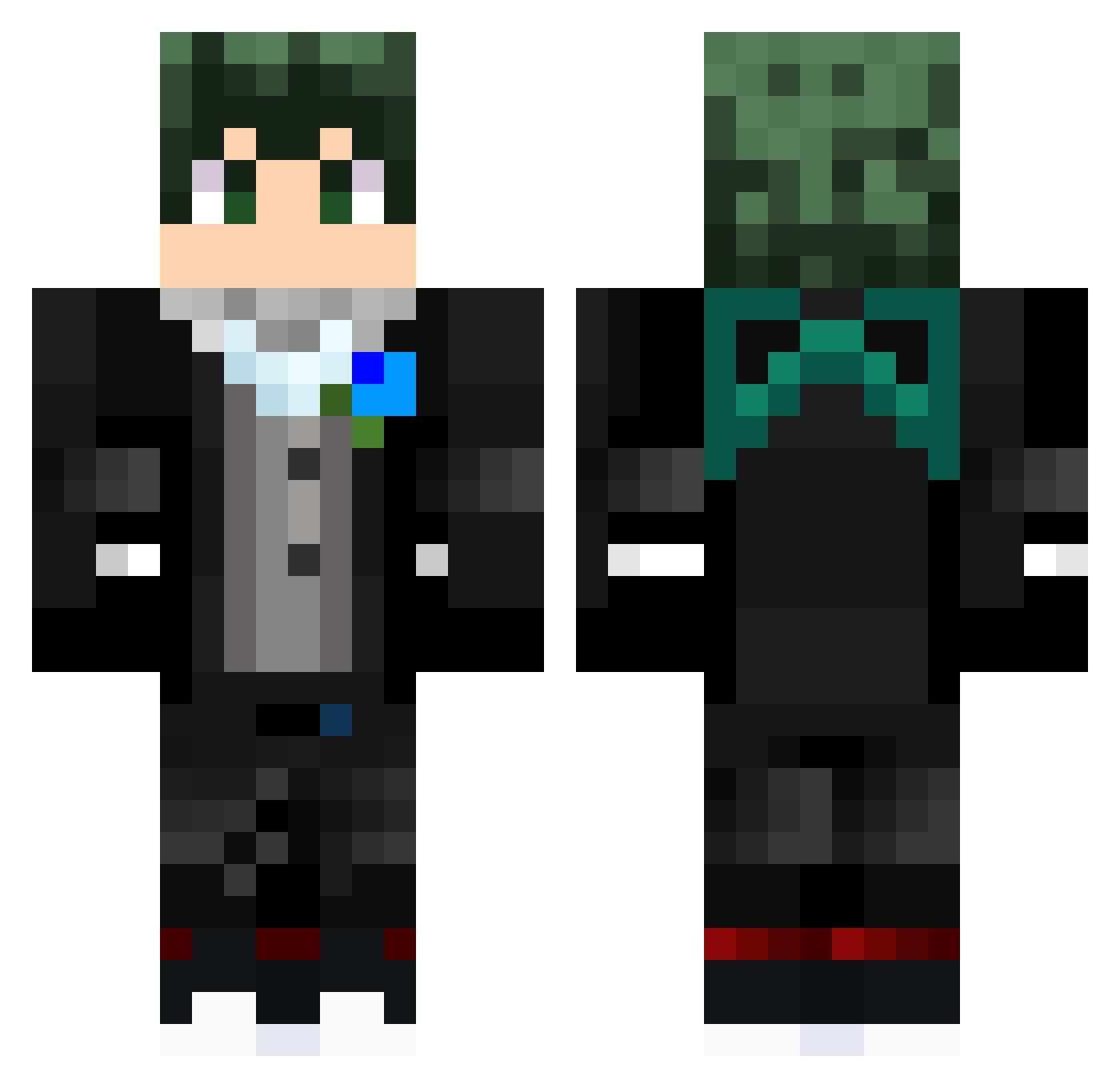 Malfusios Minecraft skin, front and back view