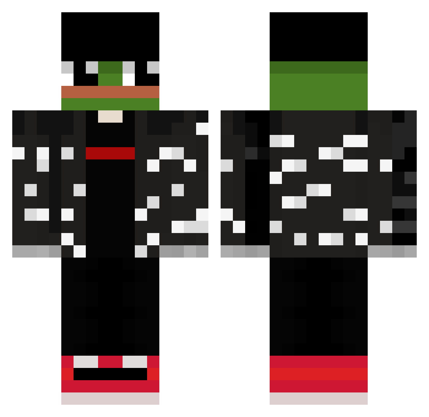 KGonza Minecraft skin, front and back view