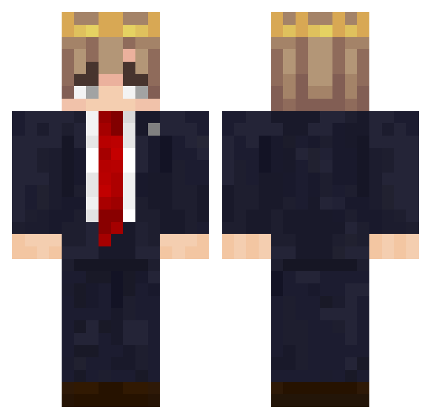 checkmates Minecraft skin, front and back view