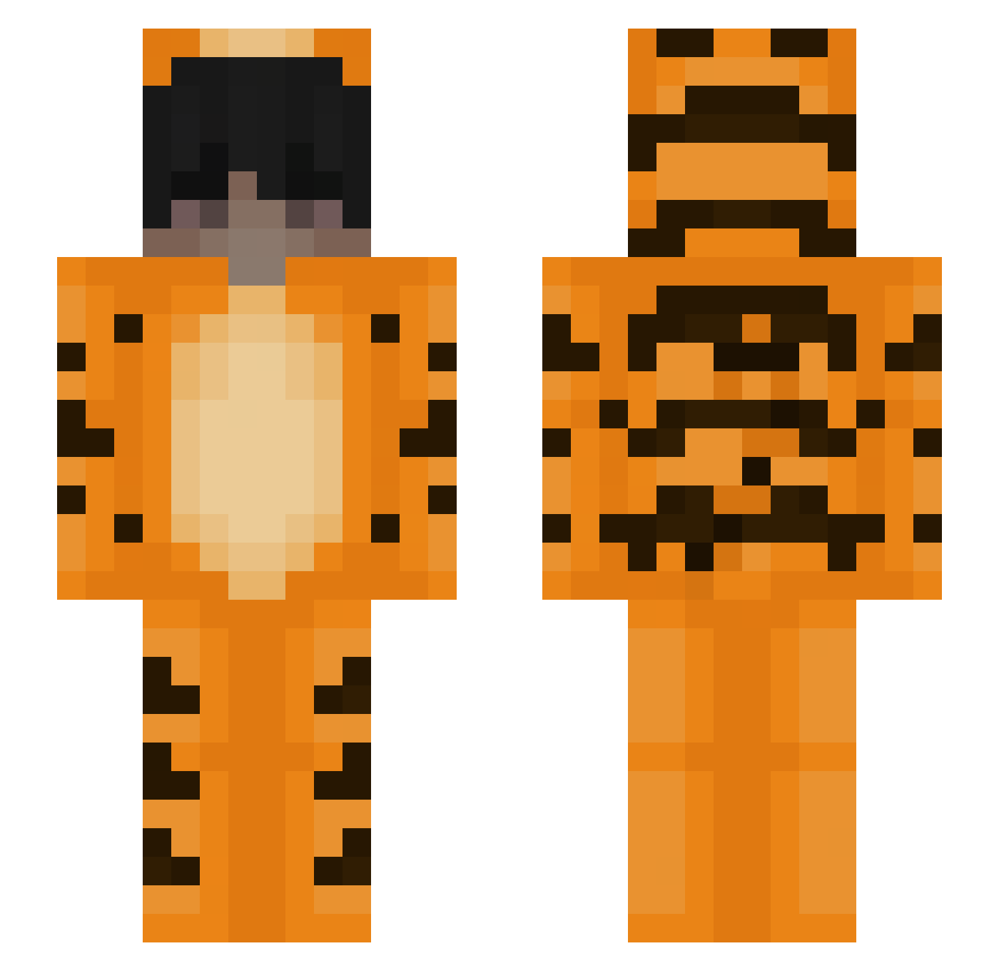 21pkt Minecraft skin, front and back view