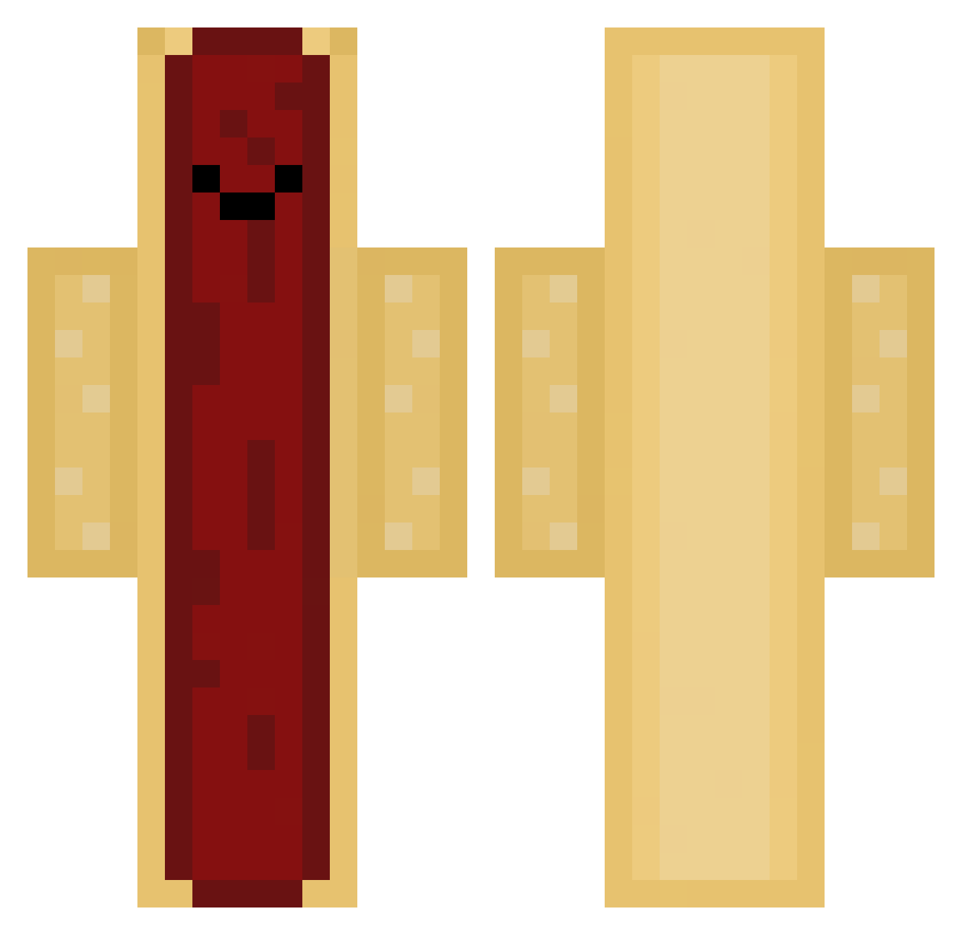 champagnepipi Minecraft skin, front and back view