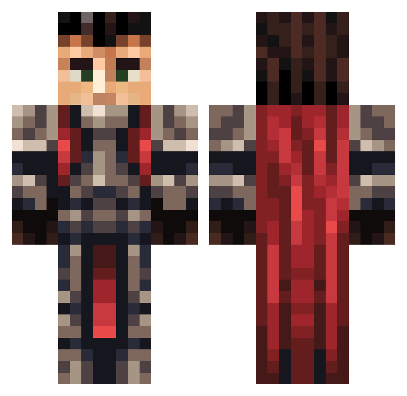 daki99 Minecraft skin, front and back view