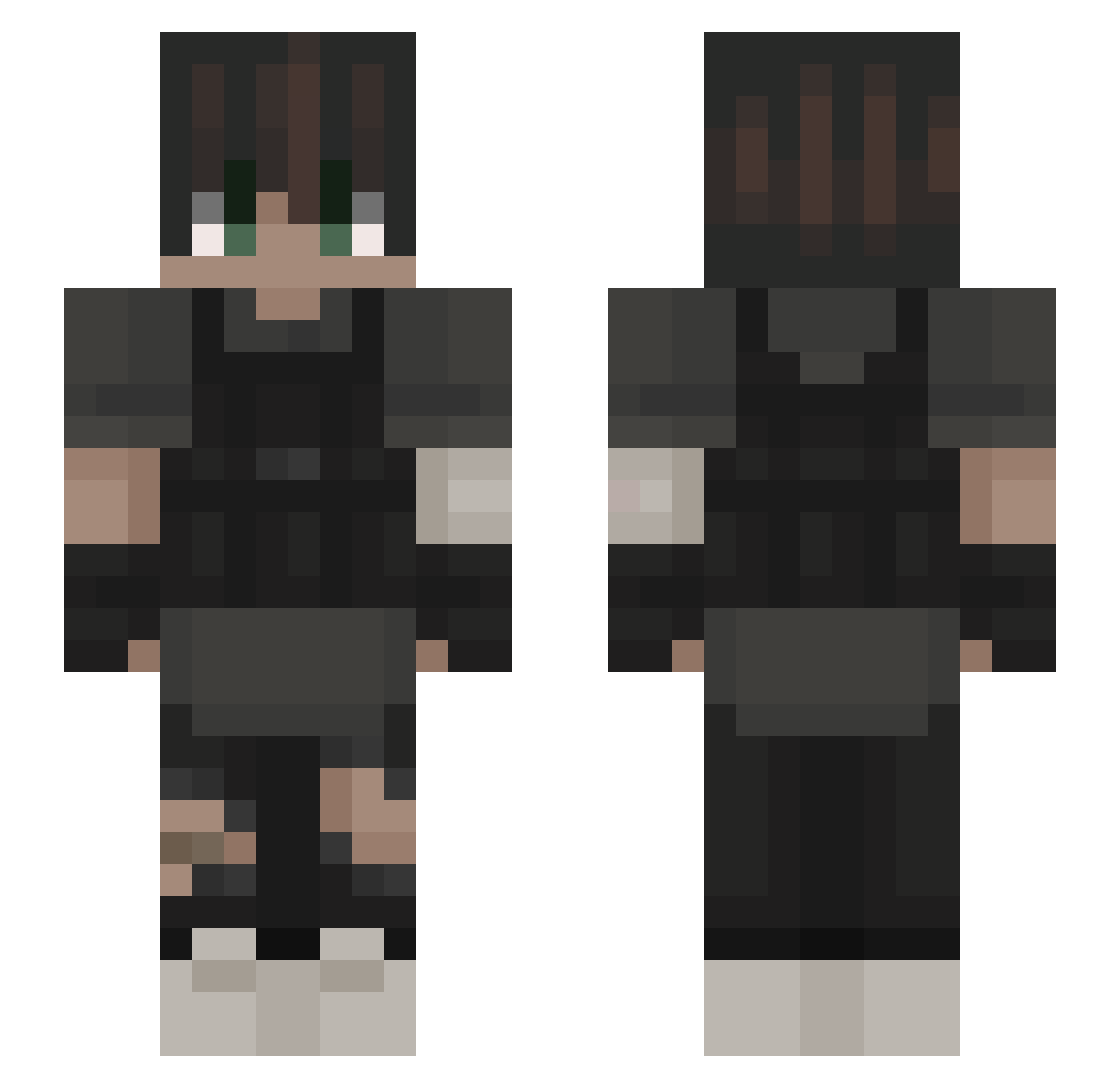 frando15 Minecraft skin, front and back view