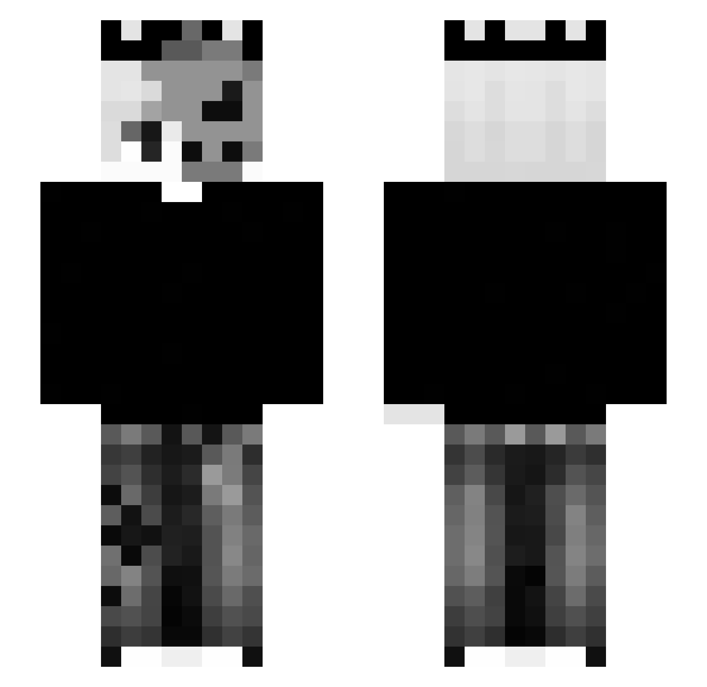 Kappora Minecraft skin, front and back view