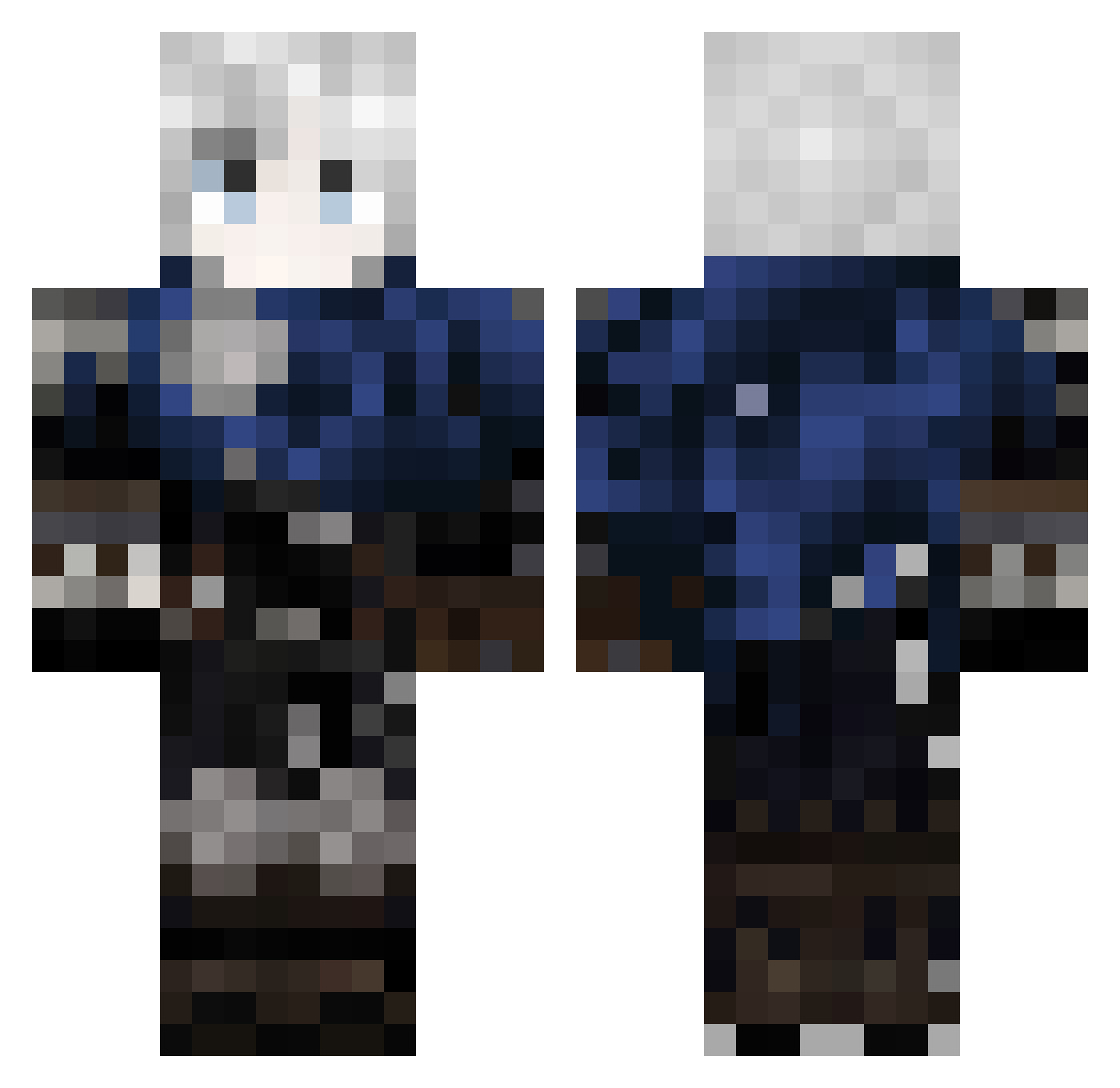ElJugante Minecraft skin, front and back view