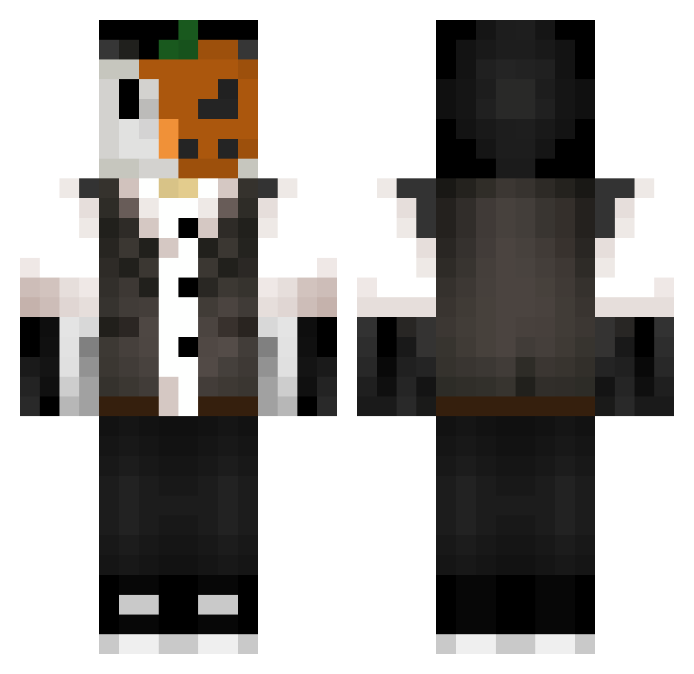 TheFallen08 Minecraft skin, front and back view