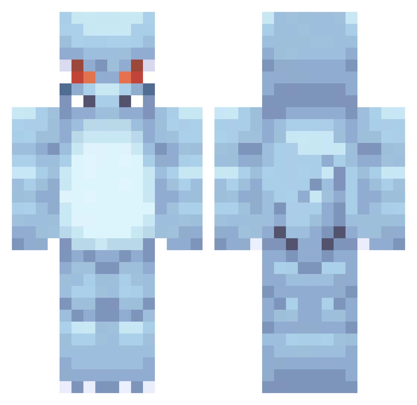 Itz_splonki Minecraft skin, front and back view