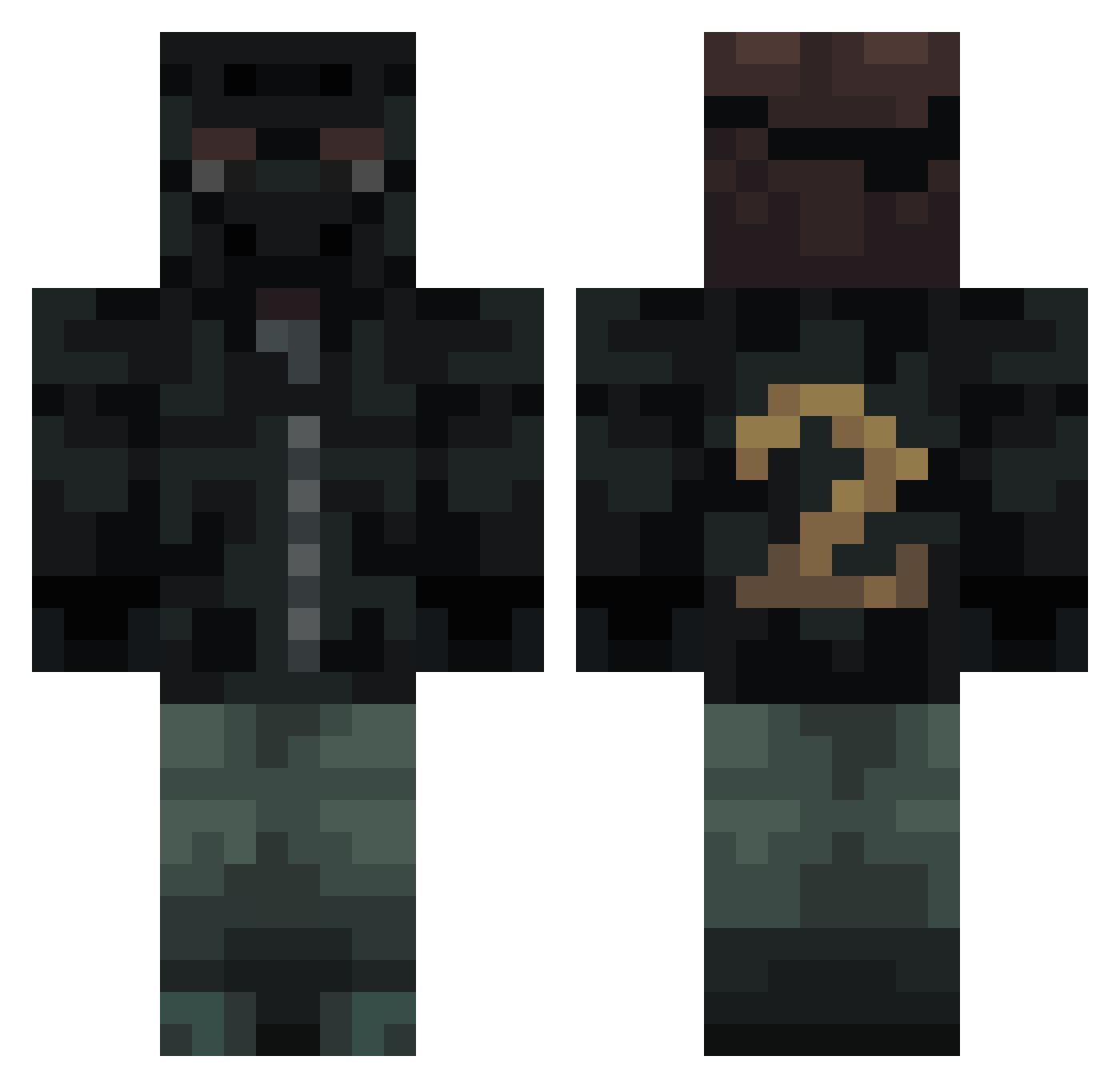 Armata Minecraft skin, front and back view
